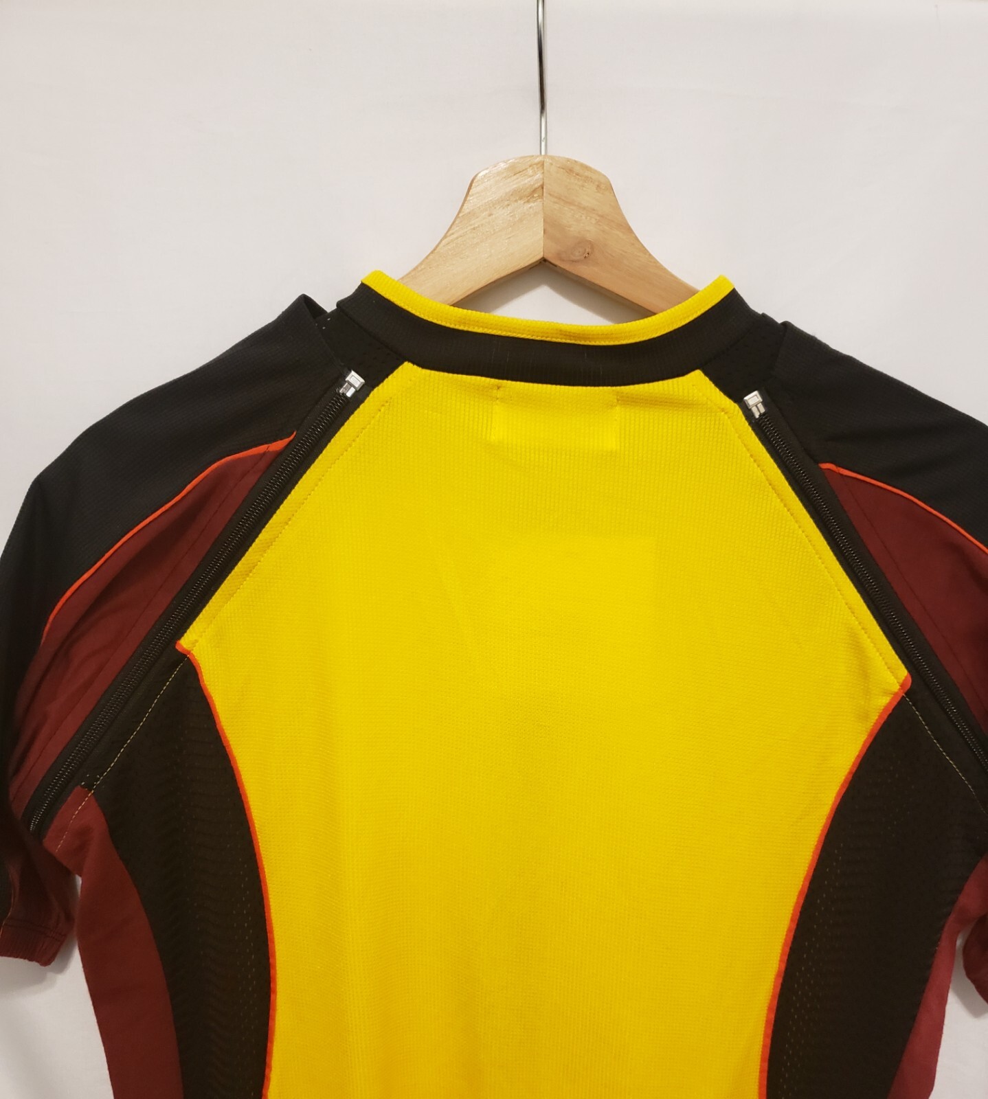 Seek The Label Cycling Jersey Women Small Yellow Maroon Removable Sleeve 1/4 Zip