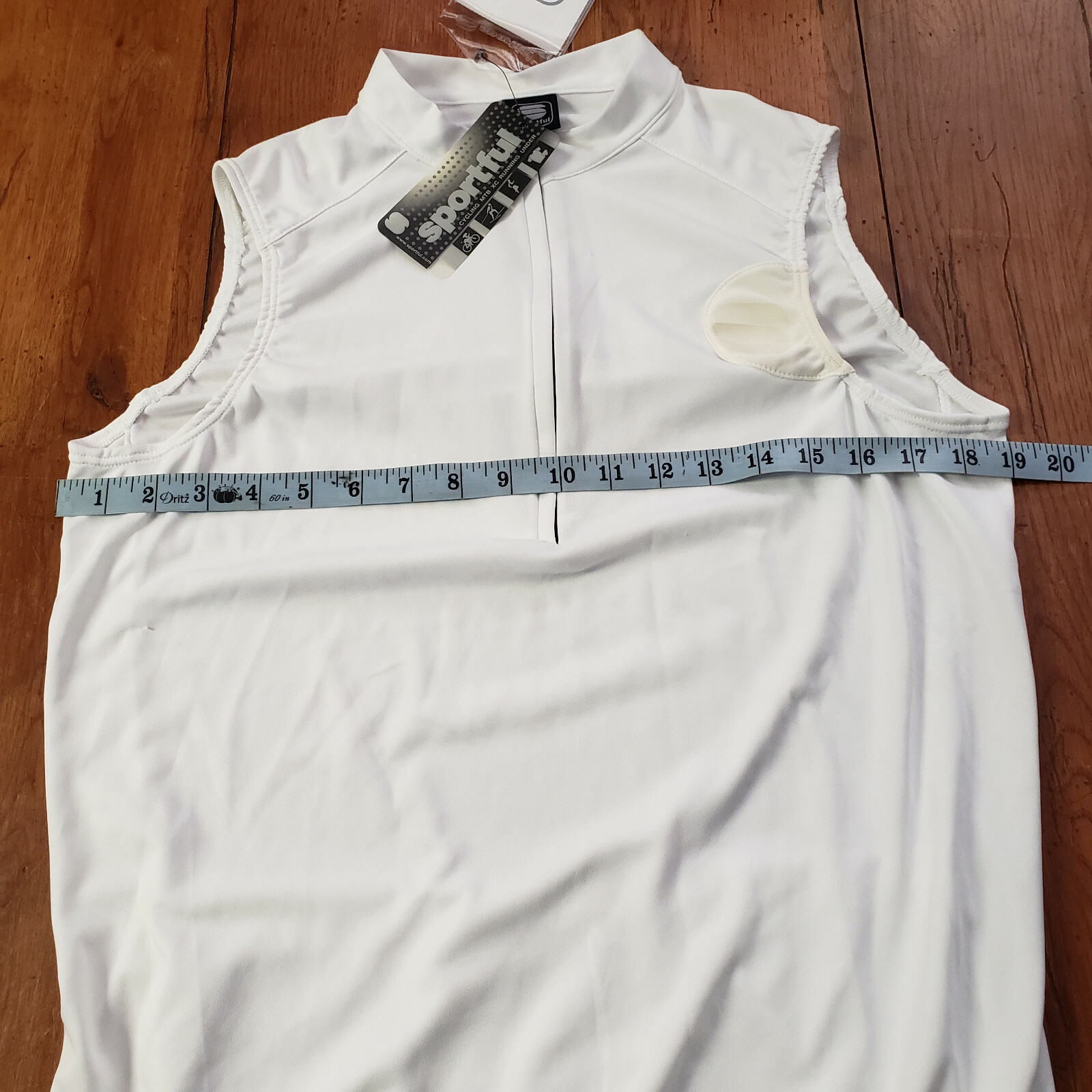 Sportful Womens Large Cycling Jersey Sleeveless White New Old Stock NOS 2005 L