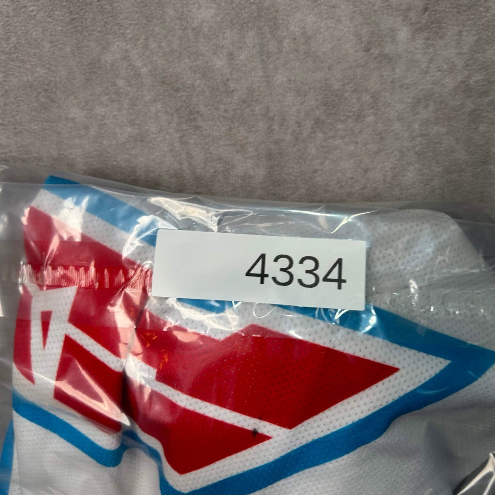 AXO Motocross Jersey Mens XL Blue White Red Long Sleeve Mesh Racing Graphic Top