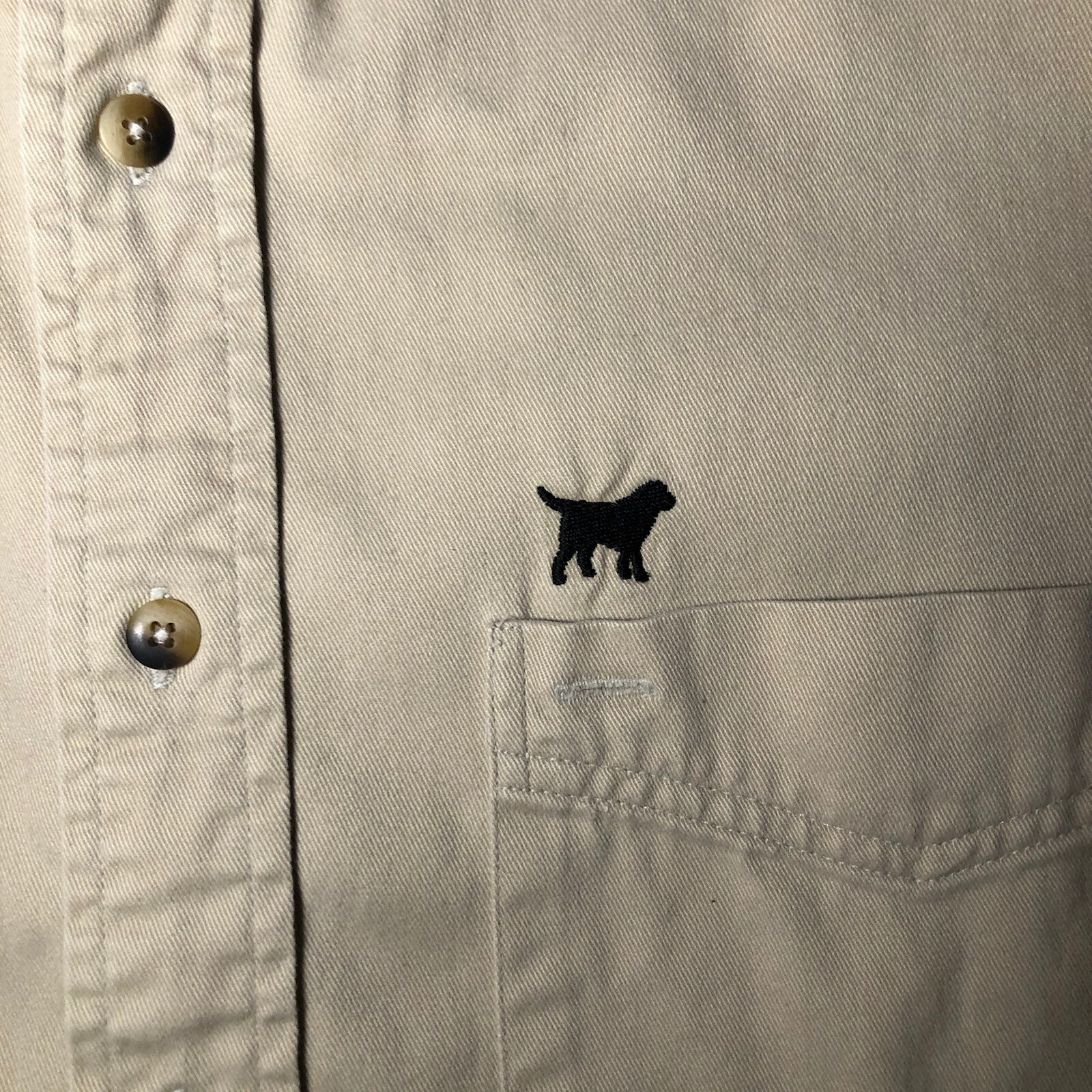 Labrador Apparel Long Sleeve Tan Khaki Large Button Down Shirt Mens Large