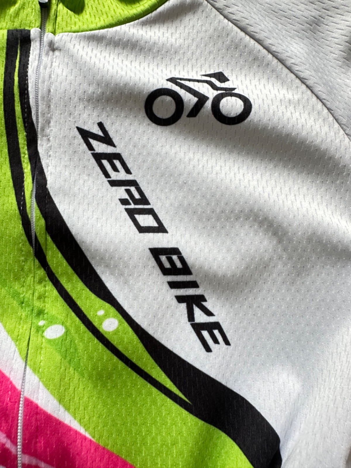 Zero Bike Cycling Jersey Women’s M Multicolor Long Sleeve Back Pocket Full Zip