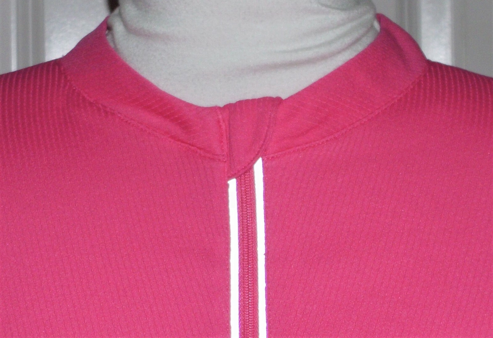 TRAYL WOMEN’S 1/4 ZIP CYCLING JERSEY JACKET REFLECTIVE PINK & WHITE SIZE XL