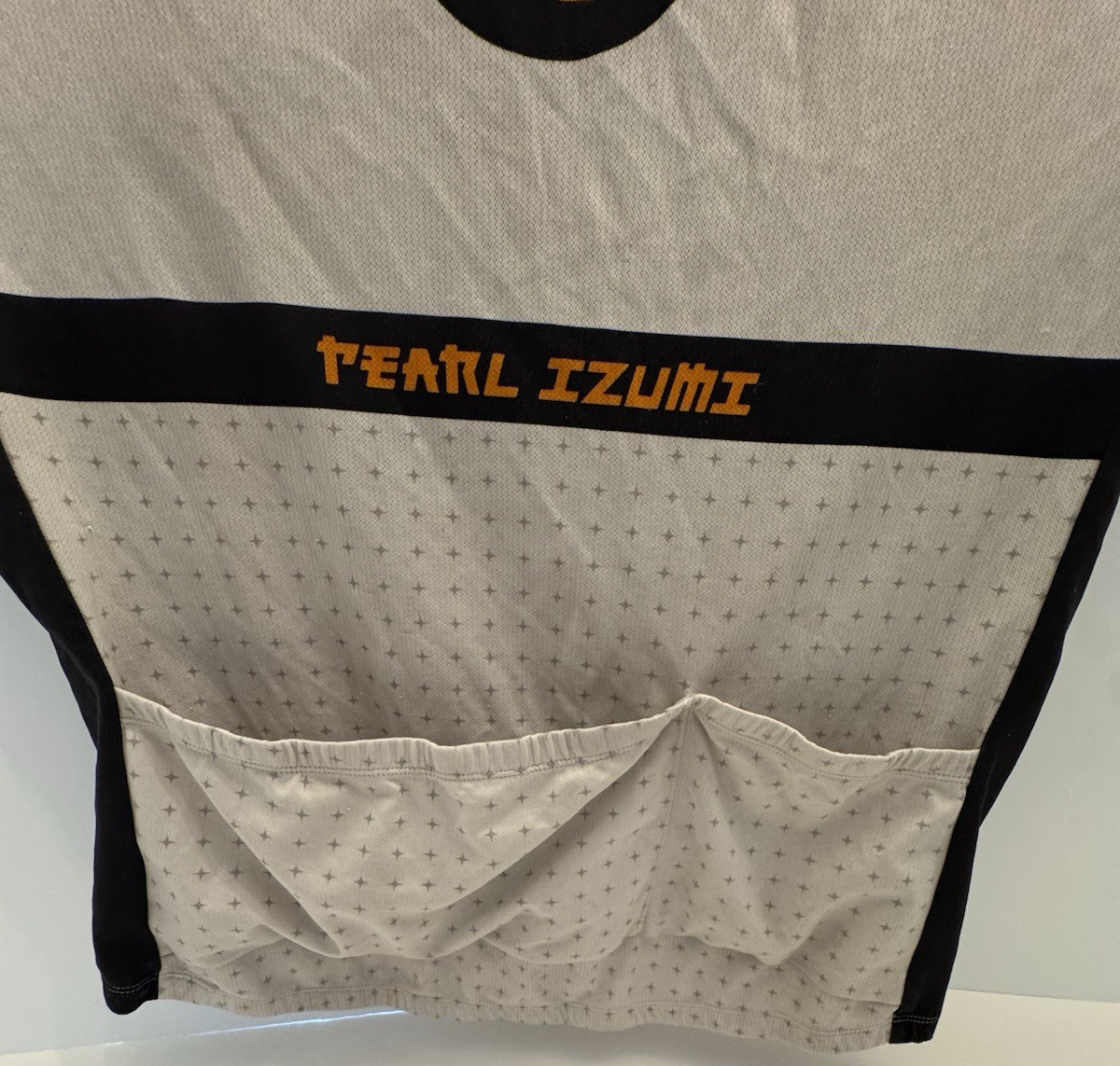 Pearl Izumi Cycling Jersey Mens XL Gray Black 1/2 Zip Pockets Active Performance