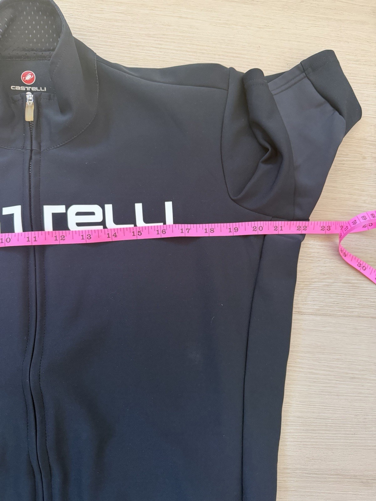 Castelli Black Rosso Corso Gabba Full Zip Windstopper Cycling Jersey Mens XL