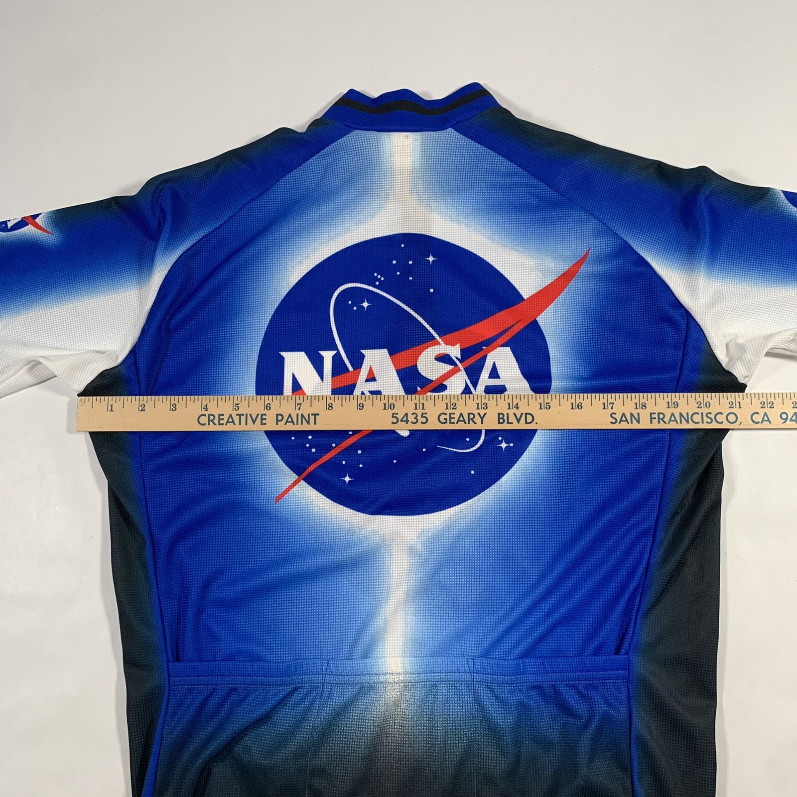 NASA Squadra Cycling Jersey Mens XL X-Large Blue Space Cyclist Bike Active USA