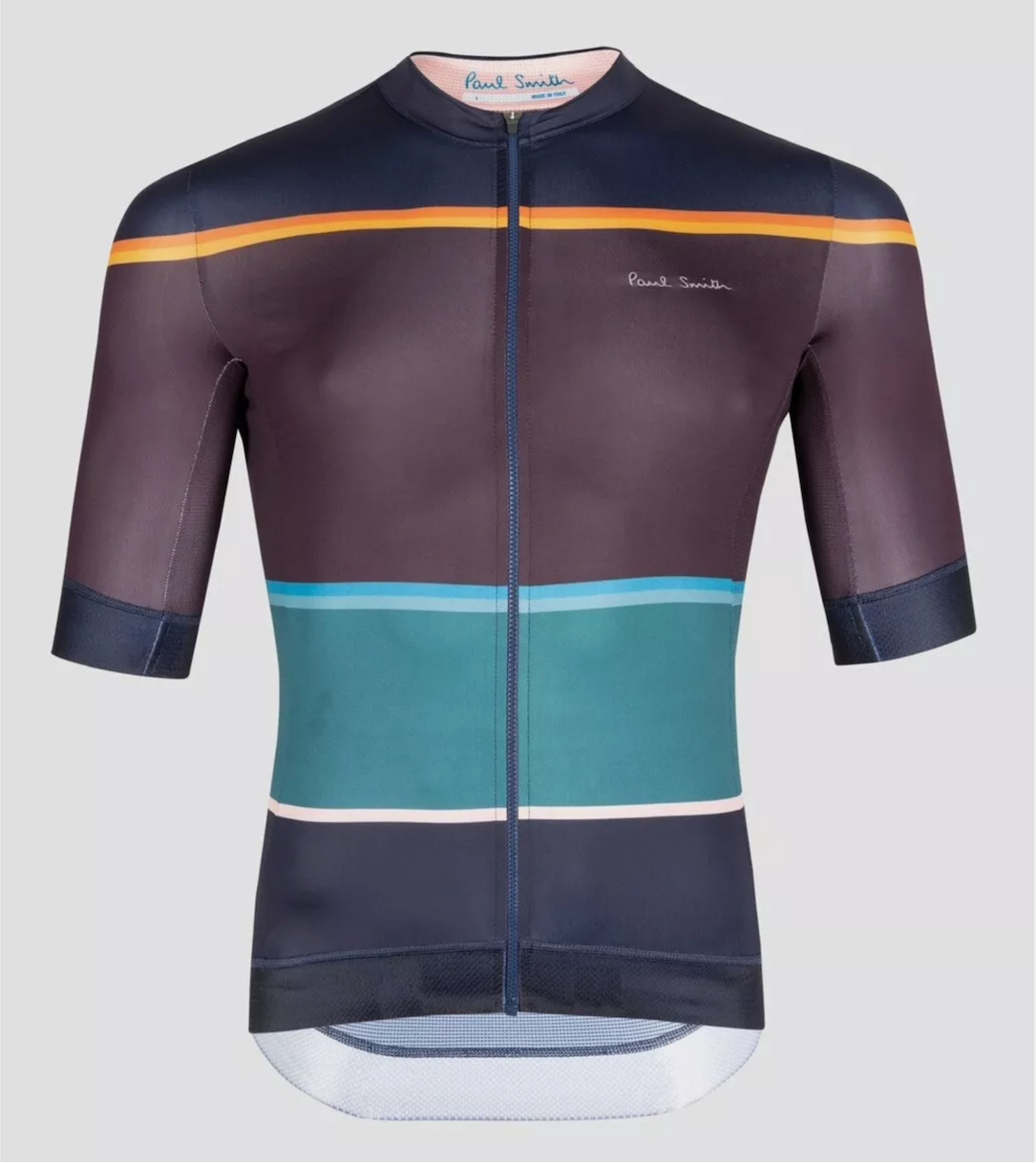 Paul Smith Men Cycling Jersey Race Fit With ‘Bold Stripe’ sz S Italy New $200