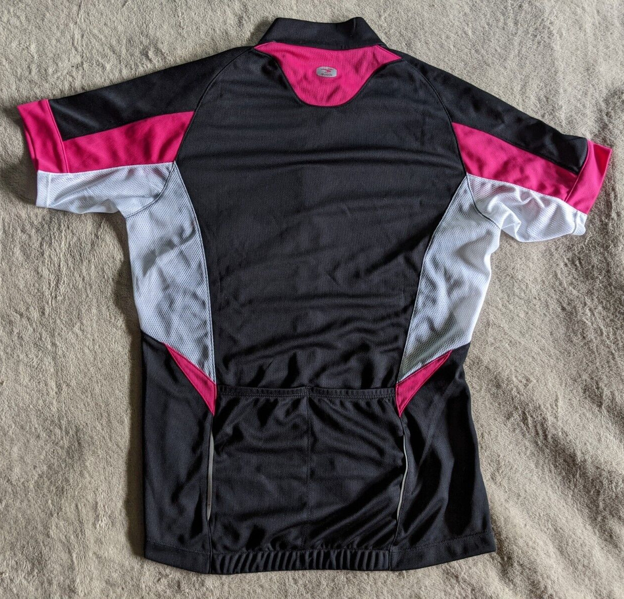 SUGOI Cycling Jersey Womens M Race Cut White Pink Black Bicycle