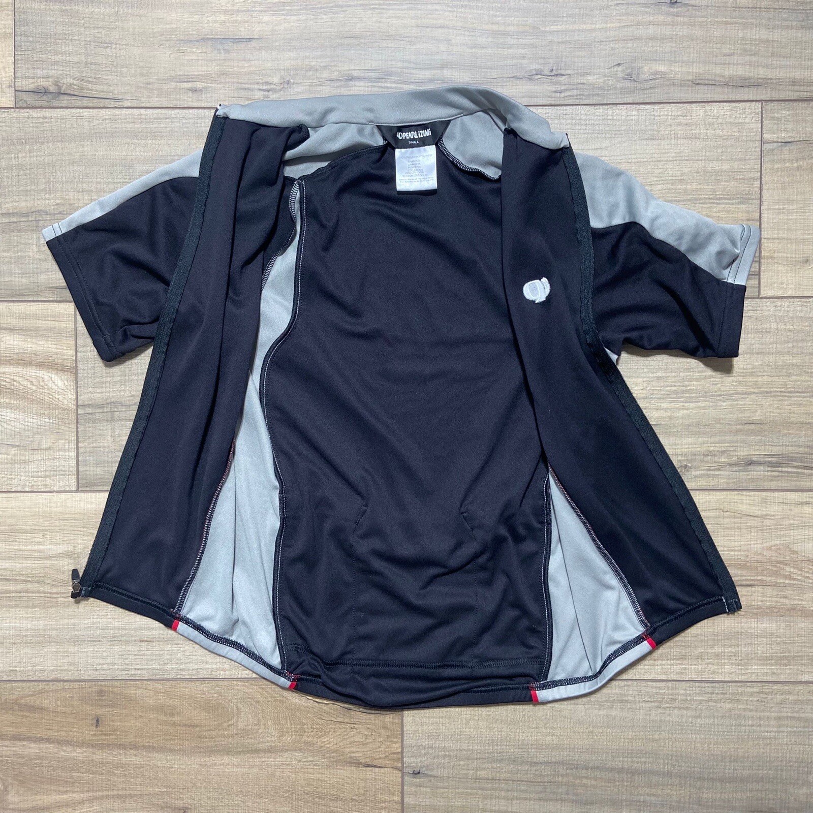 Pearl Izumi Mens Slice Cycling Jersey Size Small Black Gray Red Style 0504