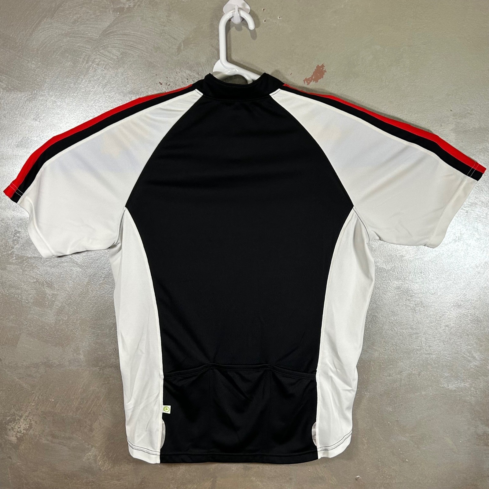 Cannondale Mens Cycling Jersey Large Black White Red 1/4 Zip Short Sleeve Bike
