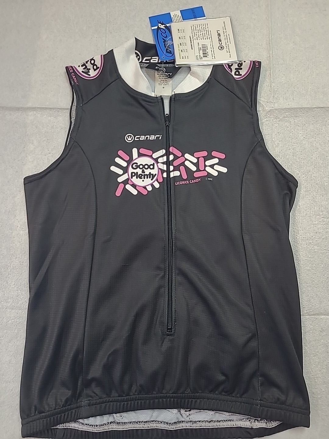 Canari 2373-GOOD N PLENTY Cycling Tank WOMEN’S-S-Black/Pink/White