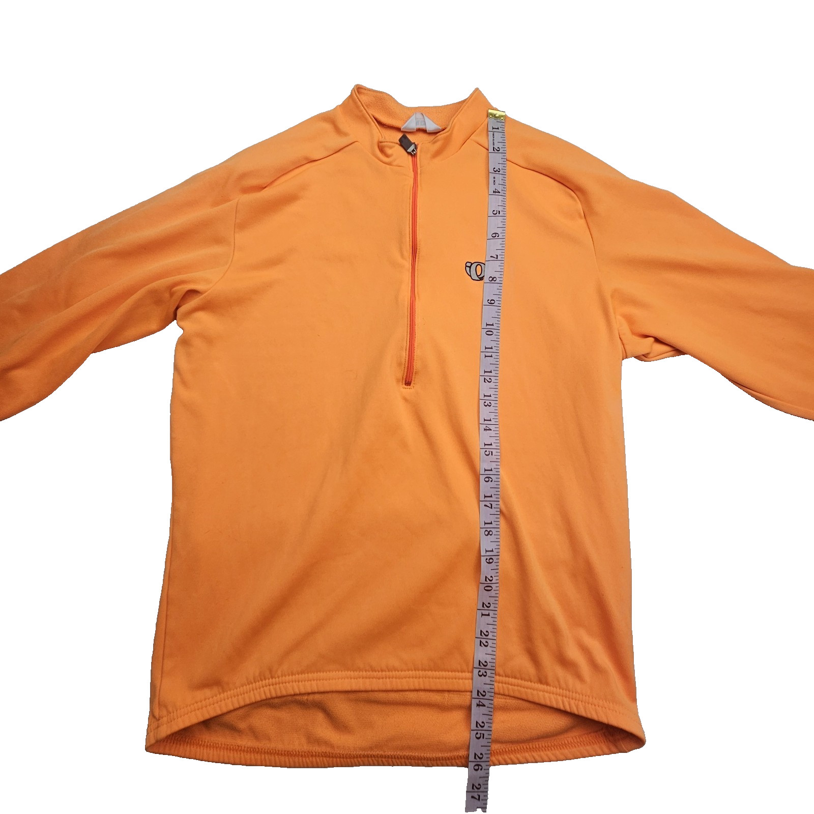 Pearl Izumi Pullover Mens Large Orange 1/4 Zip Long Sleeve Series Warm Made USA