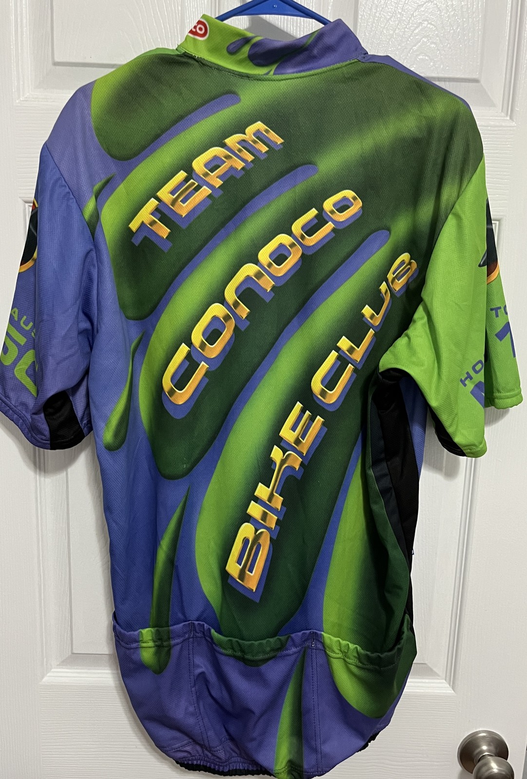 Z&D Sport Design Team Conoco Bike Club Cycling Jersey Men’s XL 46 Purple Green