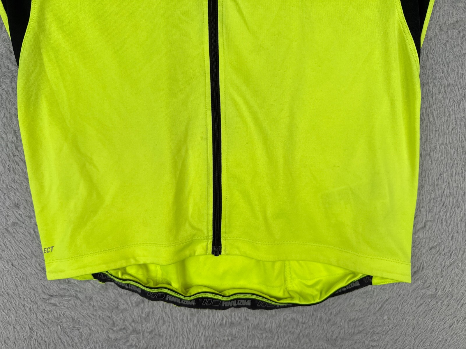 Pearl Izmui Cycling Jersey Adult Large Green Black Full Zip High Visibility Poly