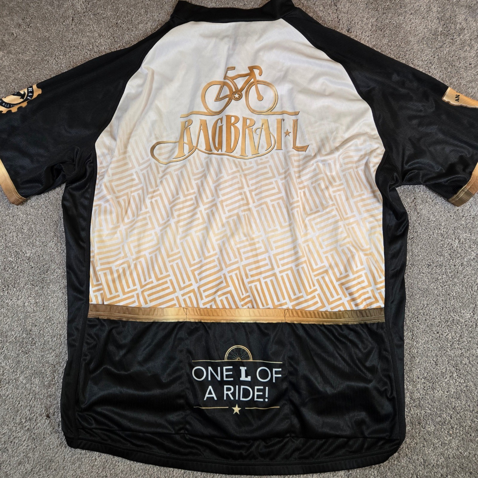 Primal Ragbrai L Cycling Jersey 3XL Iowa 100% Polyester NWT