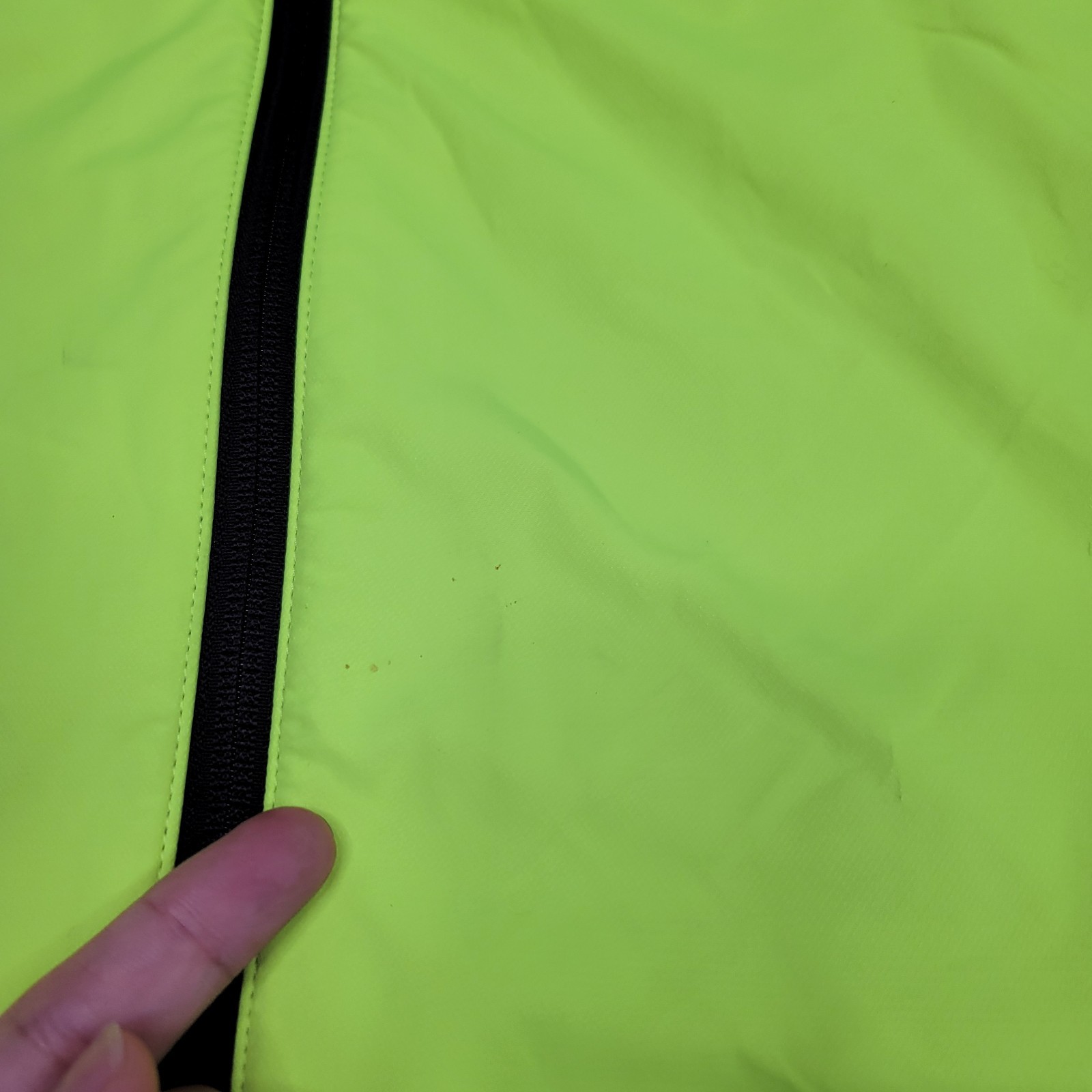 Pearl Izumi Thermal Cycling Jersey Mens Medium Vest Fleece Elite Neon Yellow