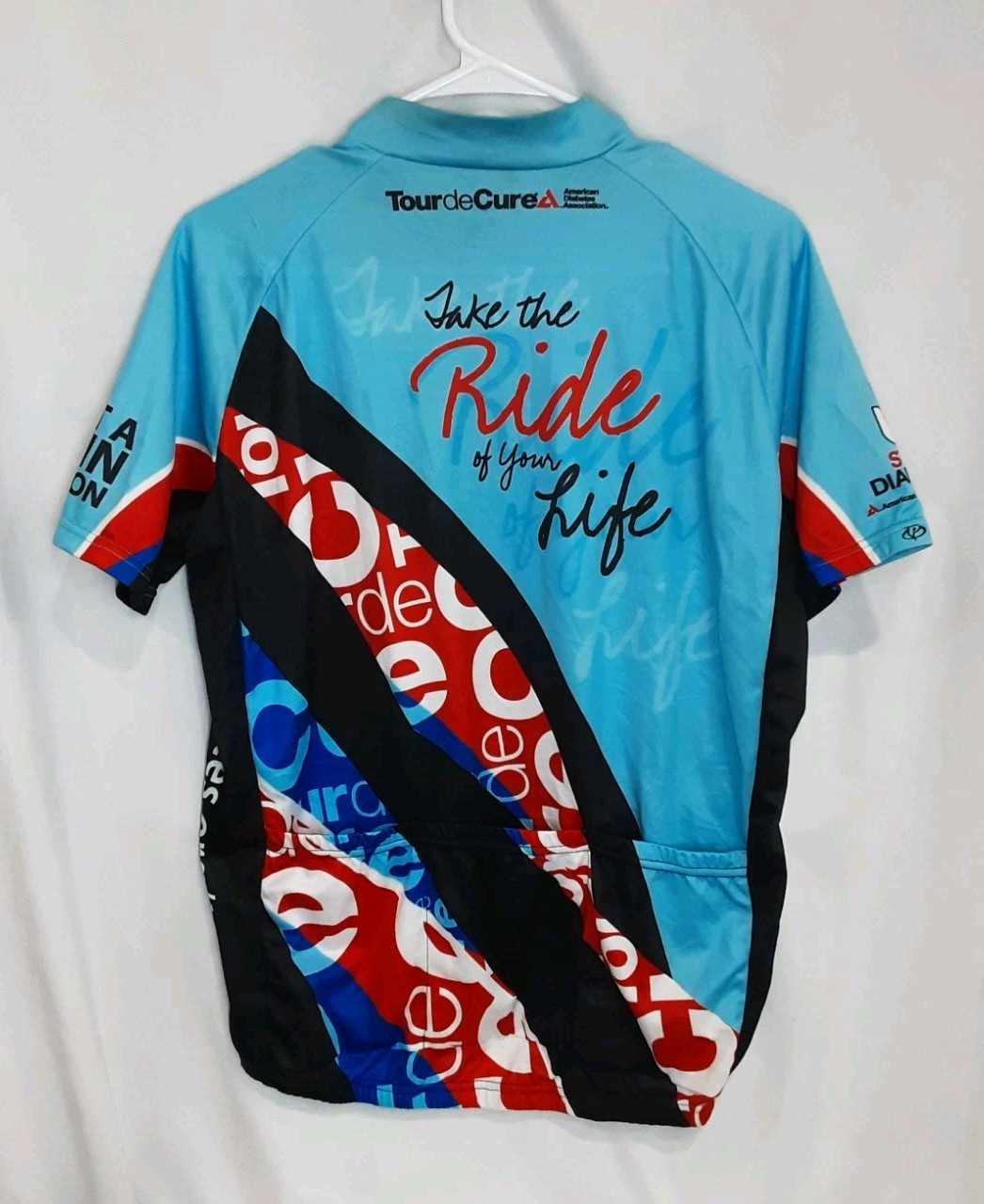 American Diabete Assoc. Tour De Cure Cycling Jersey Men’s Size Large -R4