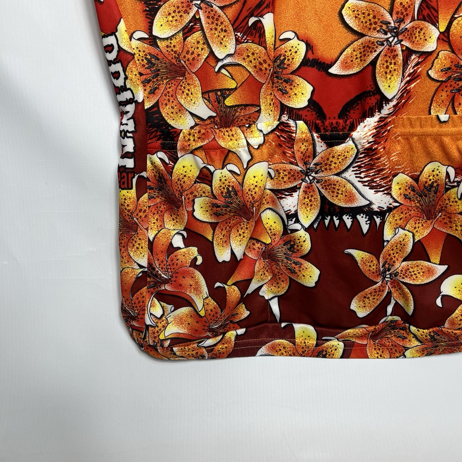 Primal Wear Cycling Jersey Women’s Medium Tiger Lily AOP 100% Coolmax DK700X