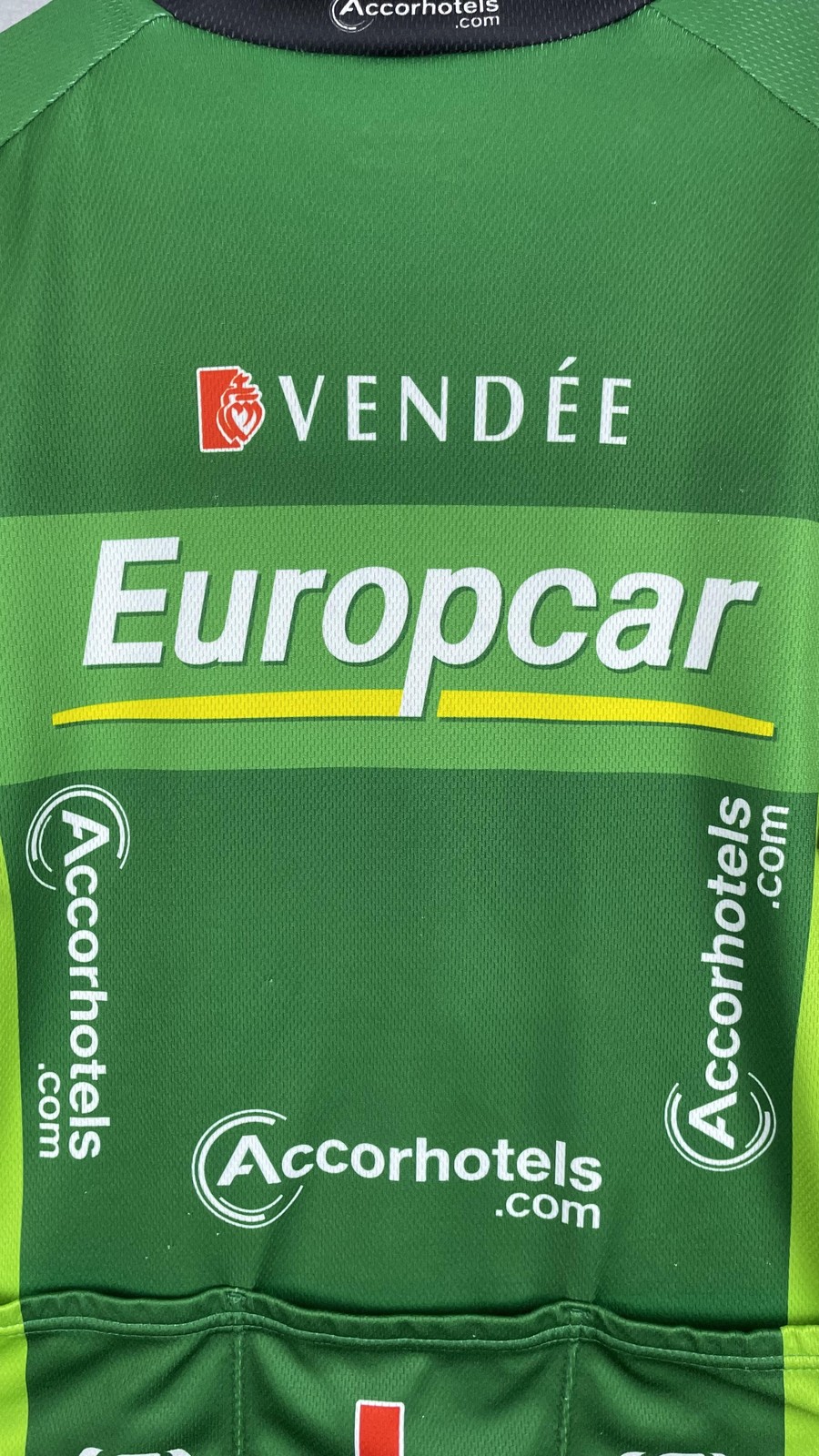Louis Garneau Europcar Vendee Cycling Jersey Mens 3XL Green Full Zip Bike Shirt