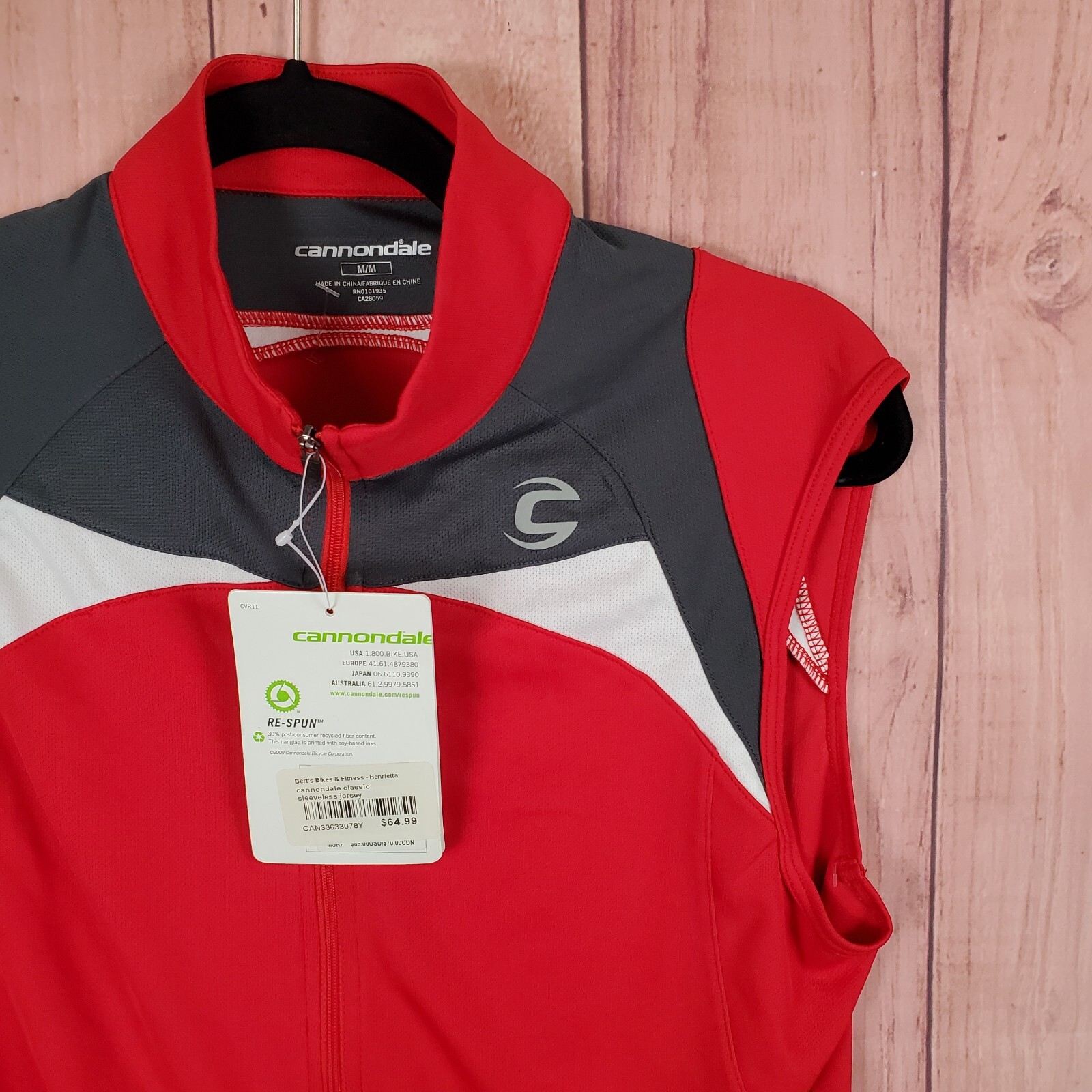 Cannondale Womens Cycling Jersey Sz Medium Full Zip Red Biking NEW NWT