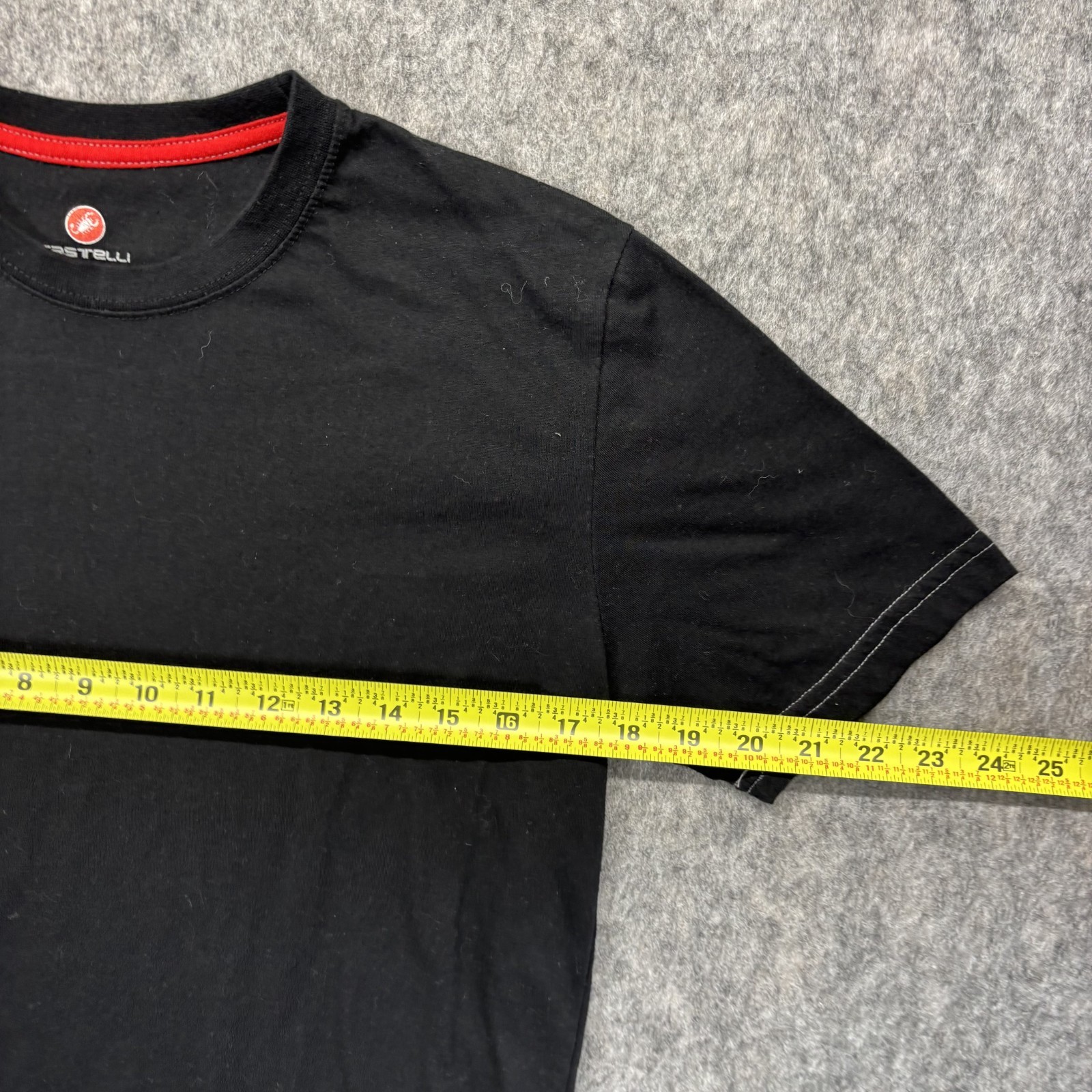 Castelli T-Shirt Men’s Small Black Short Sleeve Cycling Scorpion Logo