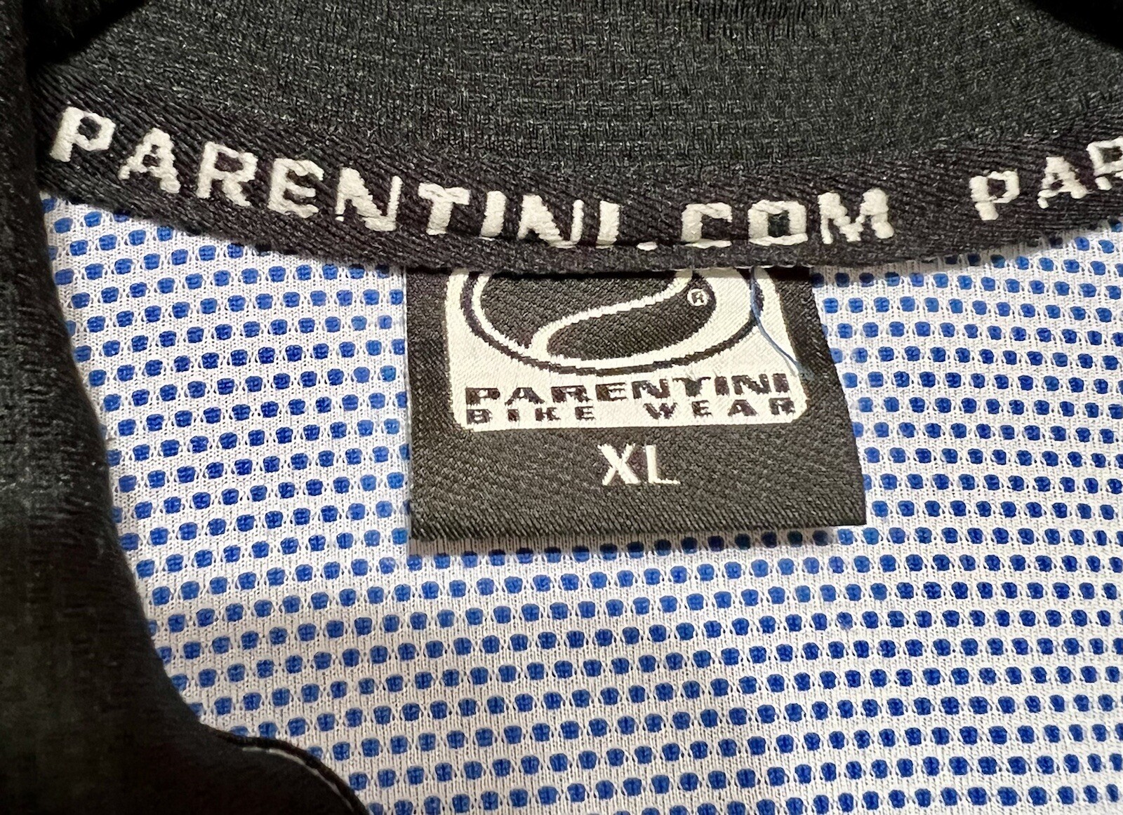 Parentini Bike Wear Shirt XL Made in Italy 1/2 Zip Tri Back Waist Pouch Italia