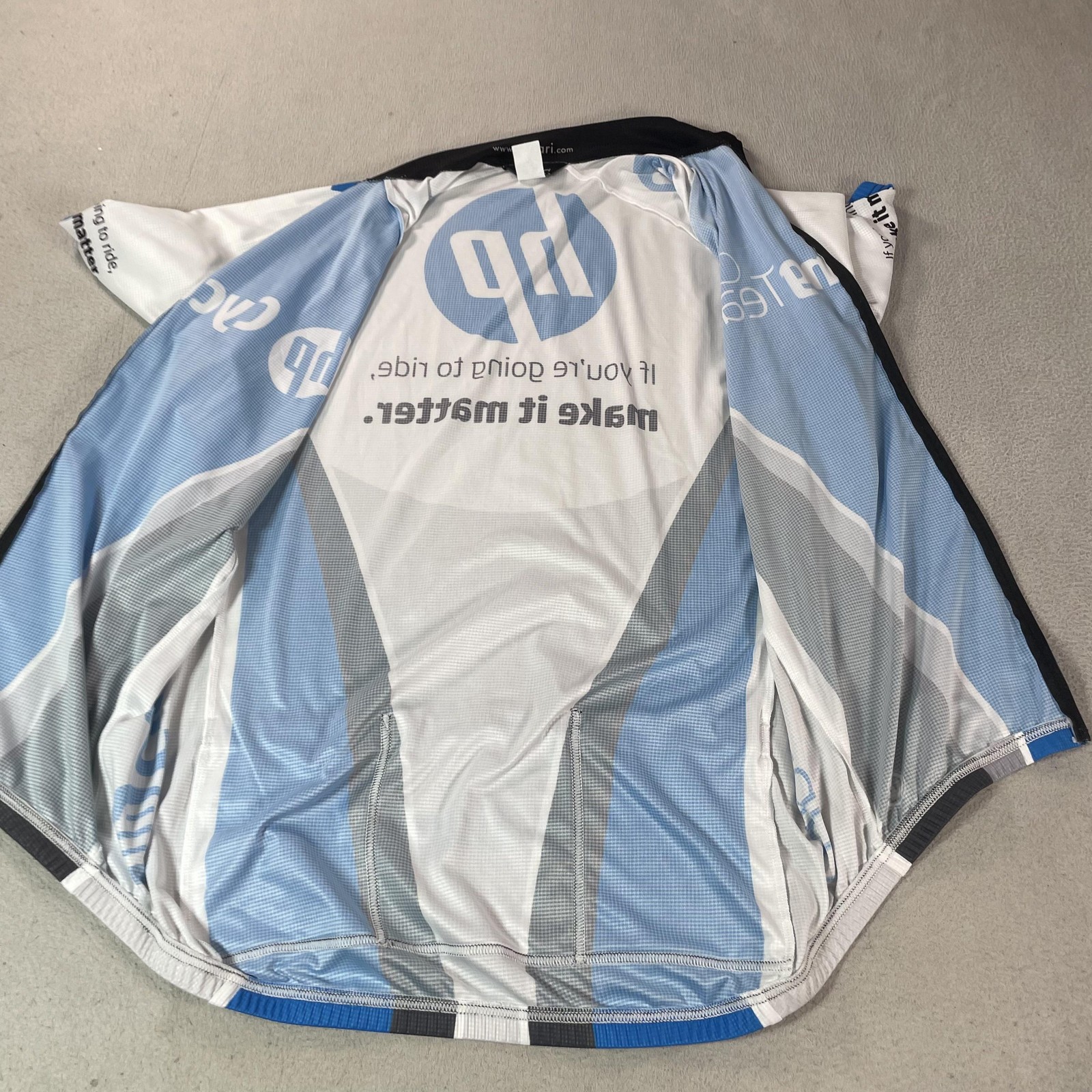 Canari Cycling Jersey Mens XL HP Team Blue White Full Zip Bike Shirt Polyester
