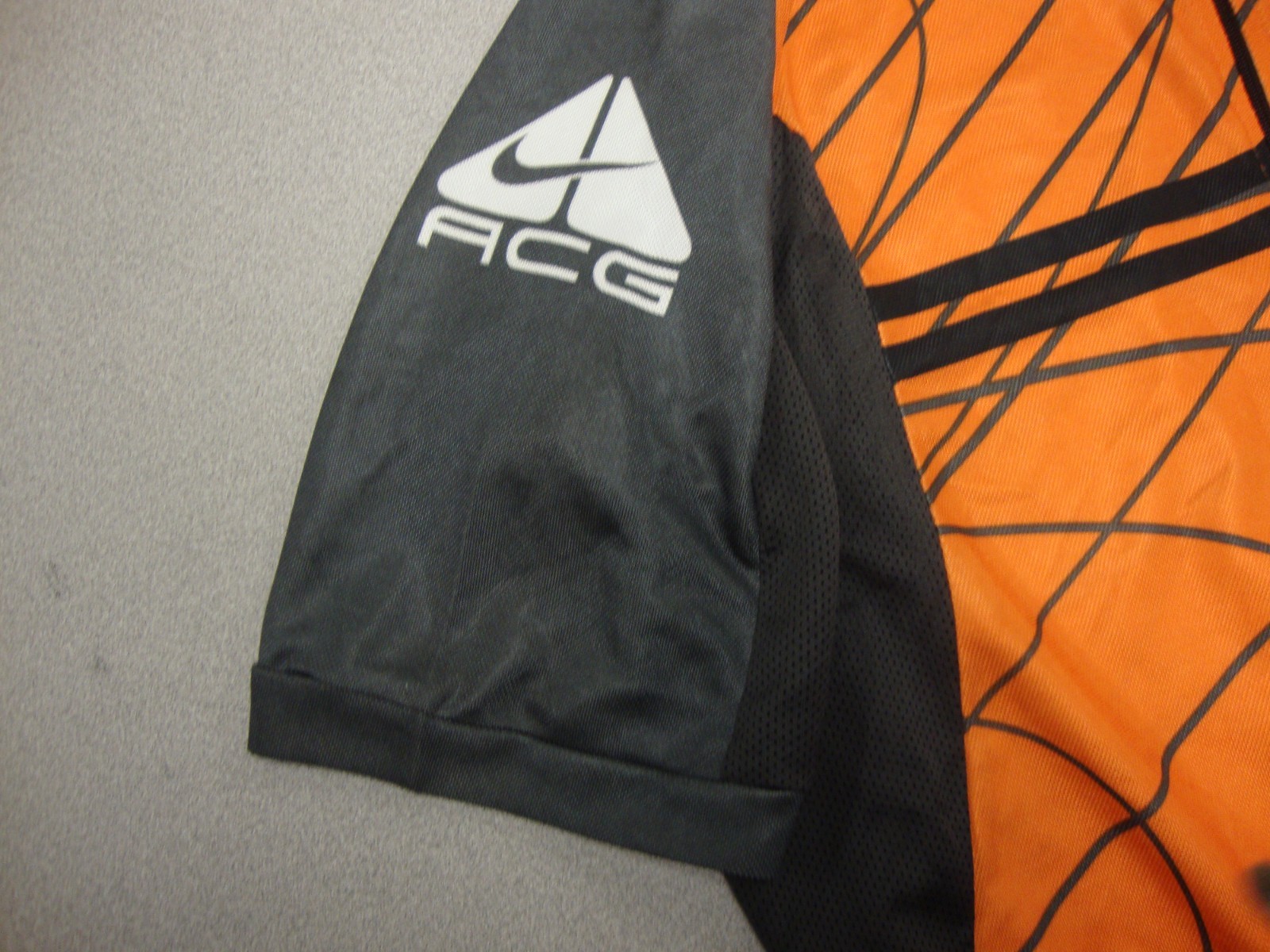 Rare Vintage Nike ACG Cycling Jersey Blockcore vibrant Orange Bike Riding Logo M