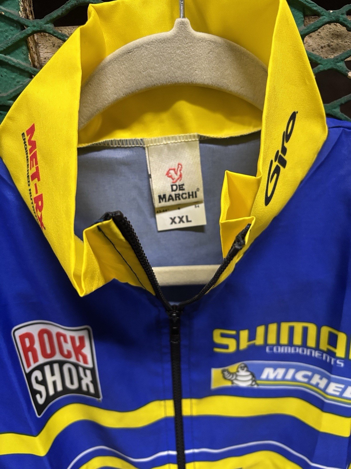 GT Chevy Trucks Cycling Jersey Mens XXL Blue Shimano Rock Shox Racing