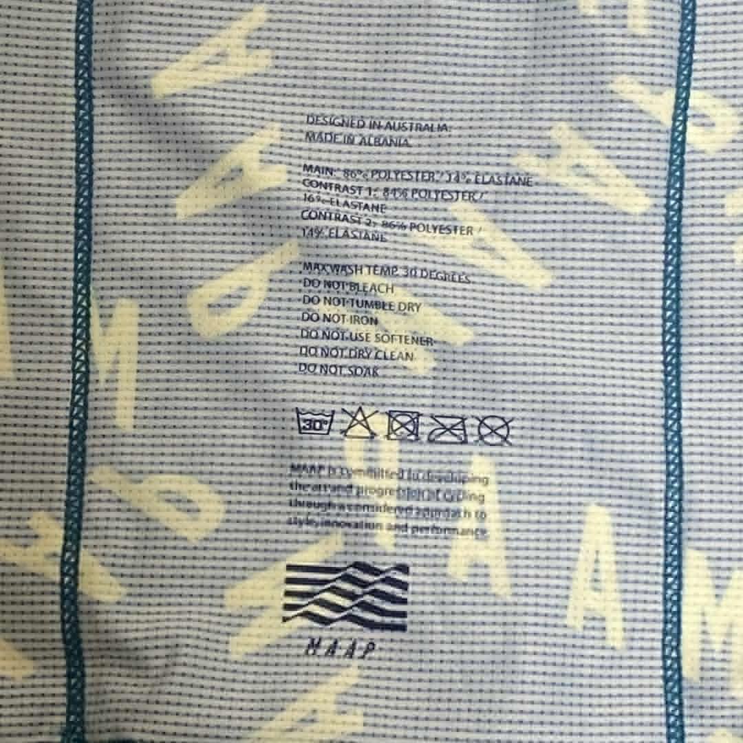 MAAP Team Fit Medium Blue and Yellow Cycling Jersey M SIZE PRE-OWNED