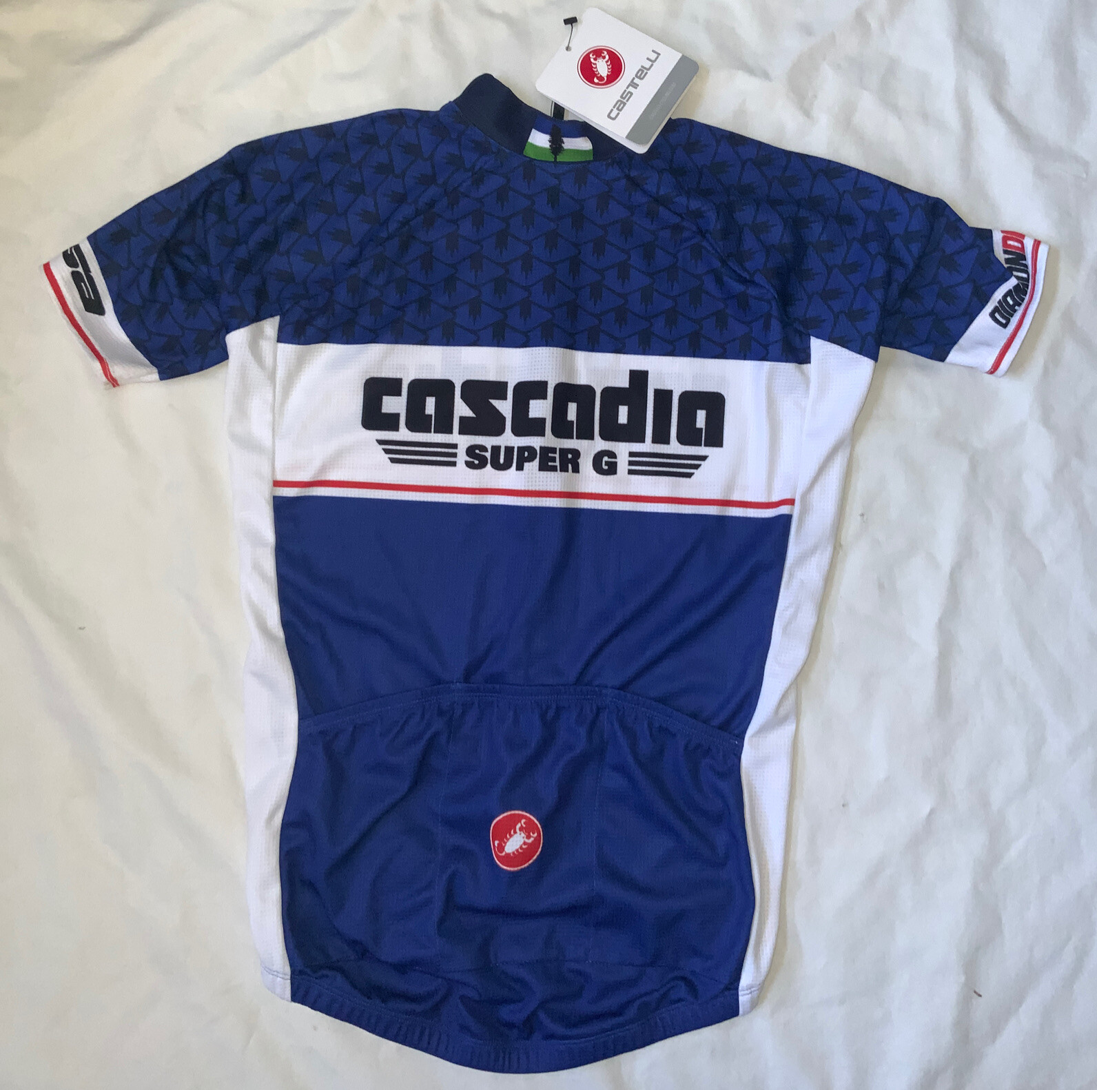 Full zip Castelli bike Cycling Bicycle Jersey mens S NW Cascadia Super G