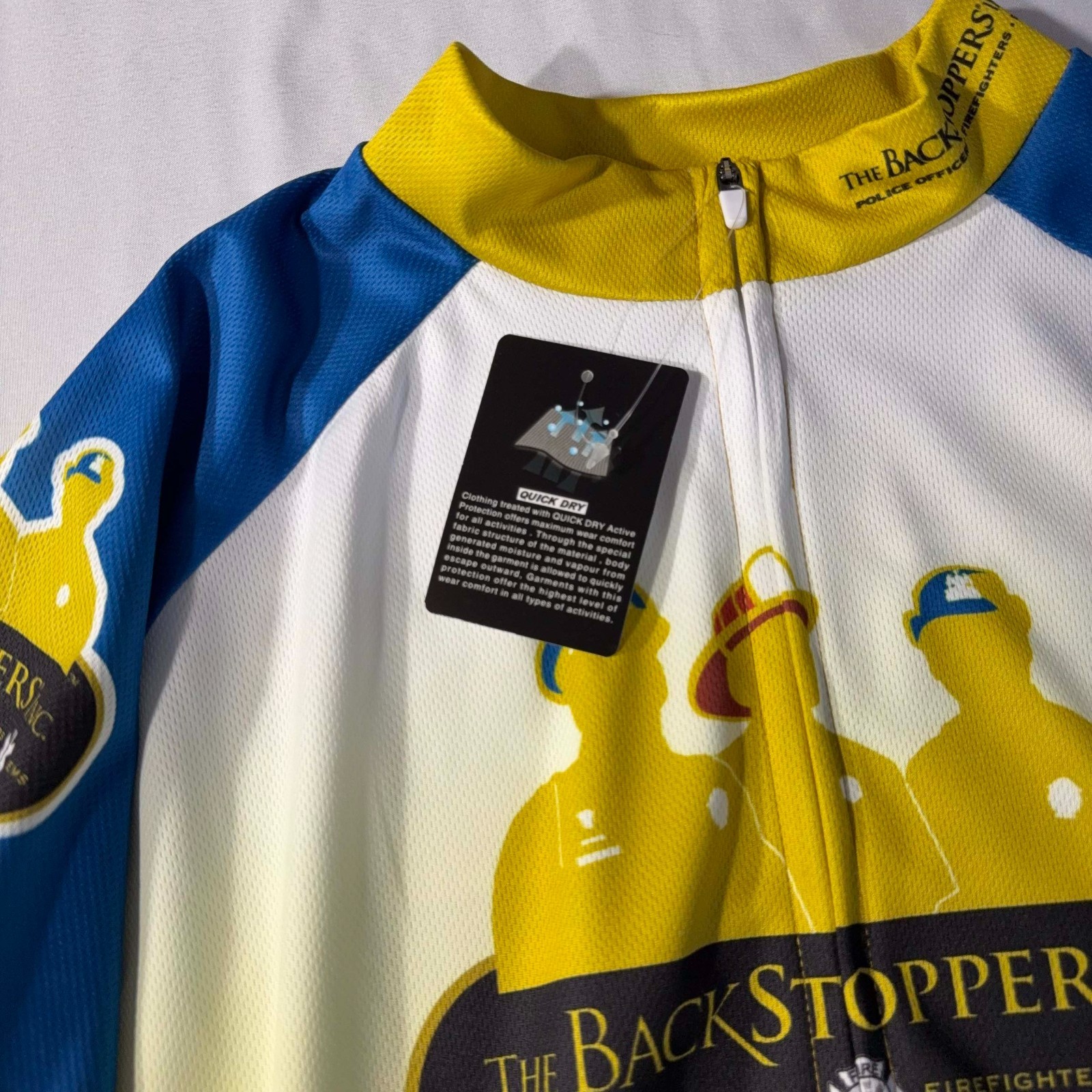 Peak 1 Sports BackStoppers Cycling Jersey Shirt Full Zip Size Mens 2XL NWT