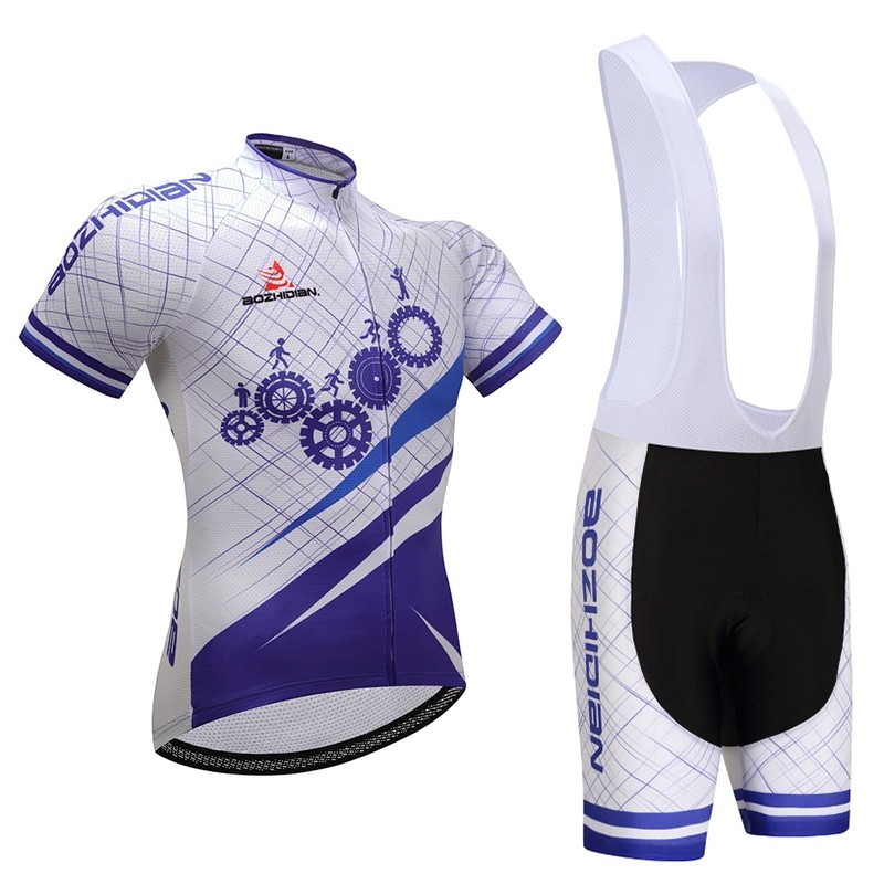 Men’s Bicycle Clothing Full Zip Cycling Jersey and Padded (Bib) Shorts Kit S-5XL