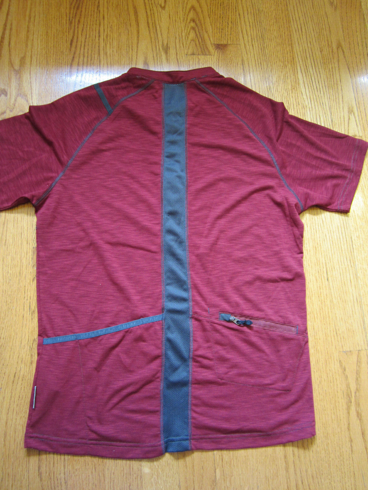 Club Ride CR Performance 1/2 Zip Maroon Cycling Jersey Shirt Pocket Men Small S