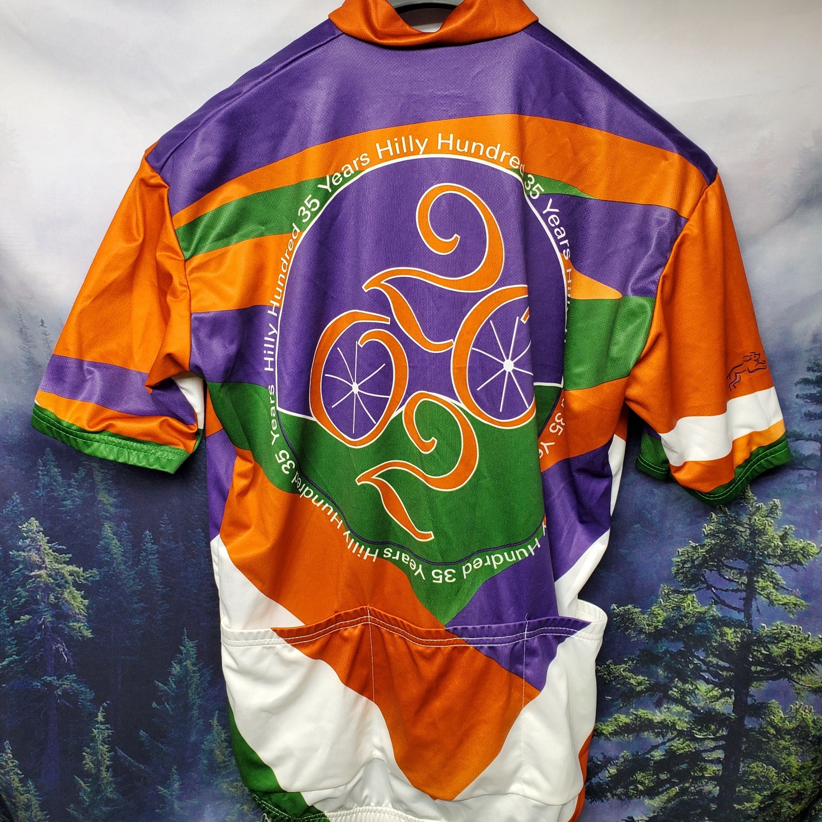 Vomax Size Large Short Sleeve Cycling Jersey Shirt Indiana Hilly Hundred Vintage