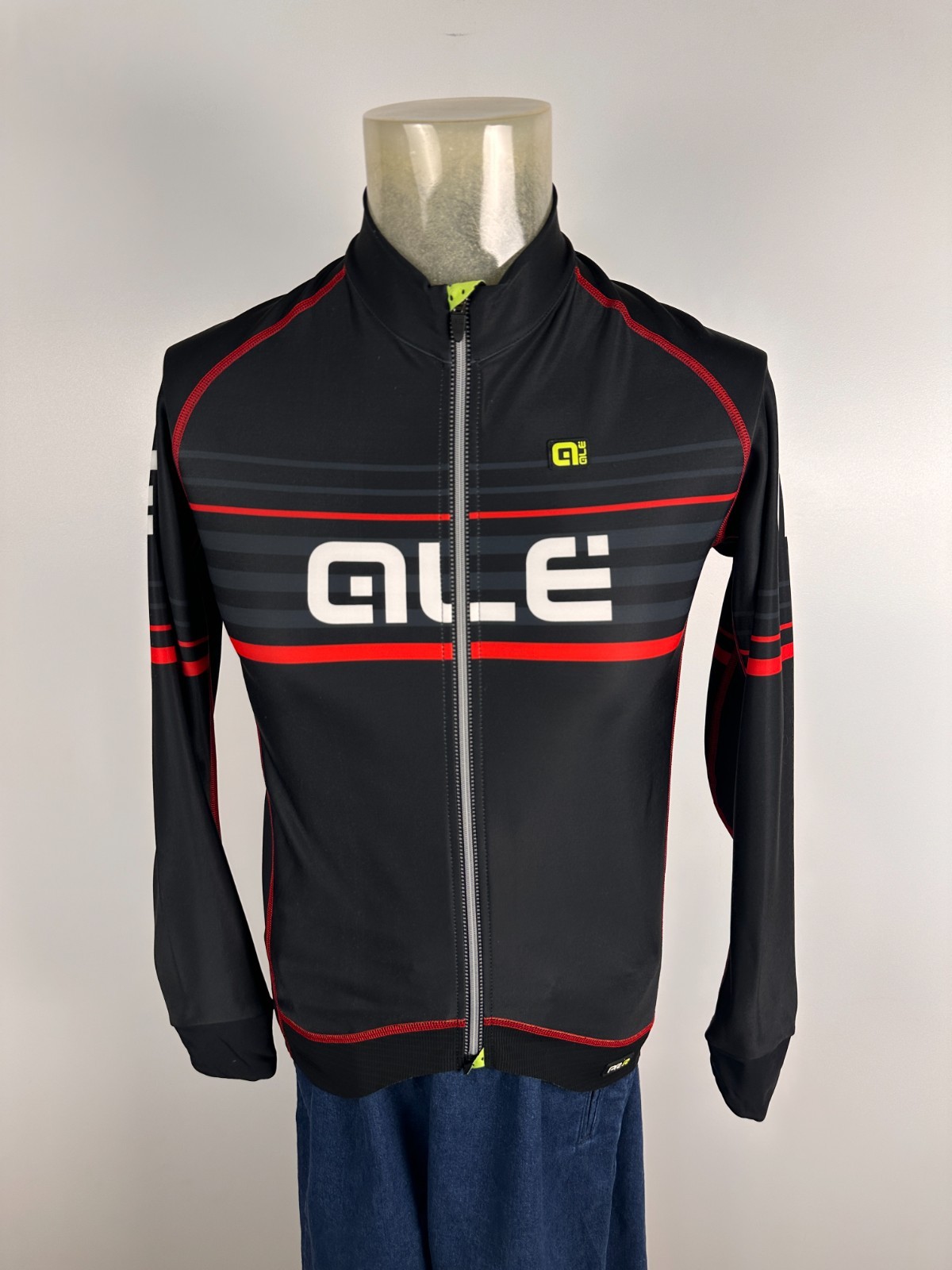 Ale PRR Cycling Long Sleeve Jesey Solid Mens Black Size L