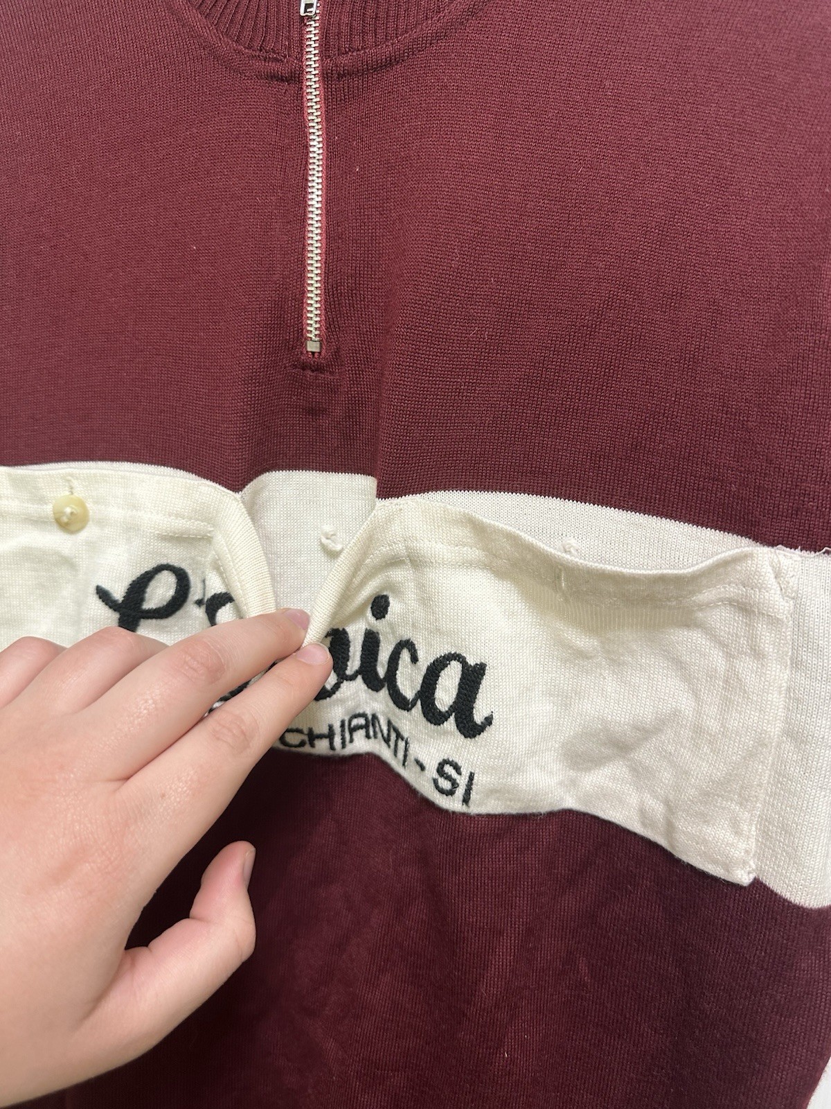 Rare Team Brooks L’eroica Italy Cycling Woolen Jersey England Size M-L