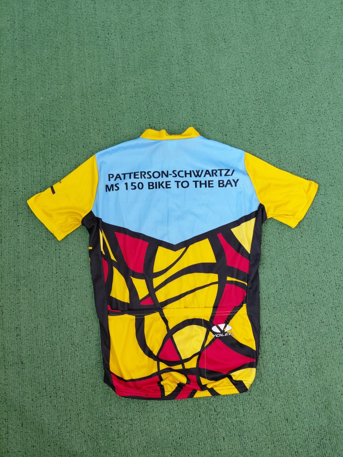 Voler Delaware Chapter MS 150 Bike Tour Multicolored Zip Up Cycling Jersey Sz…