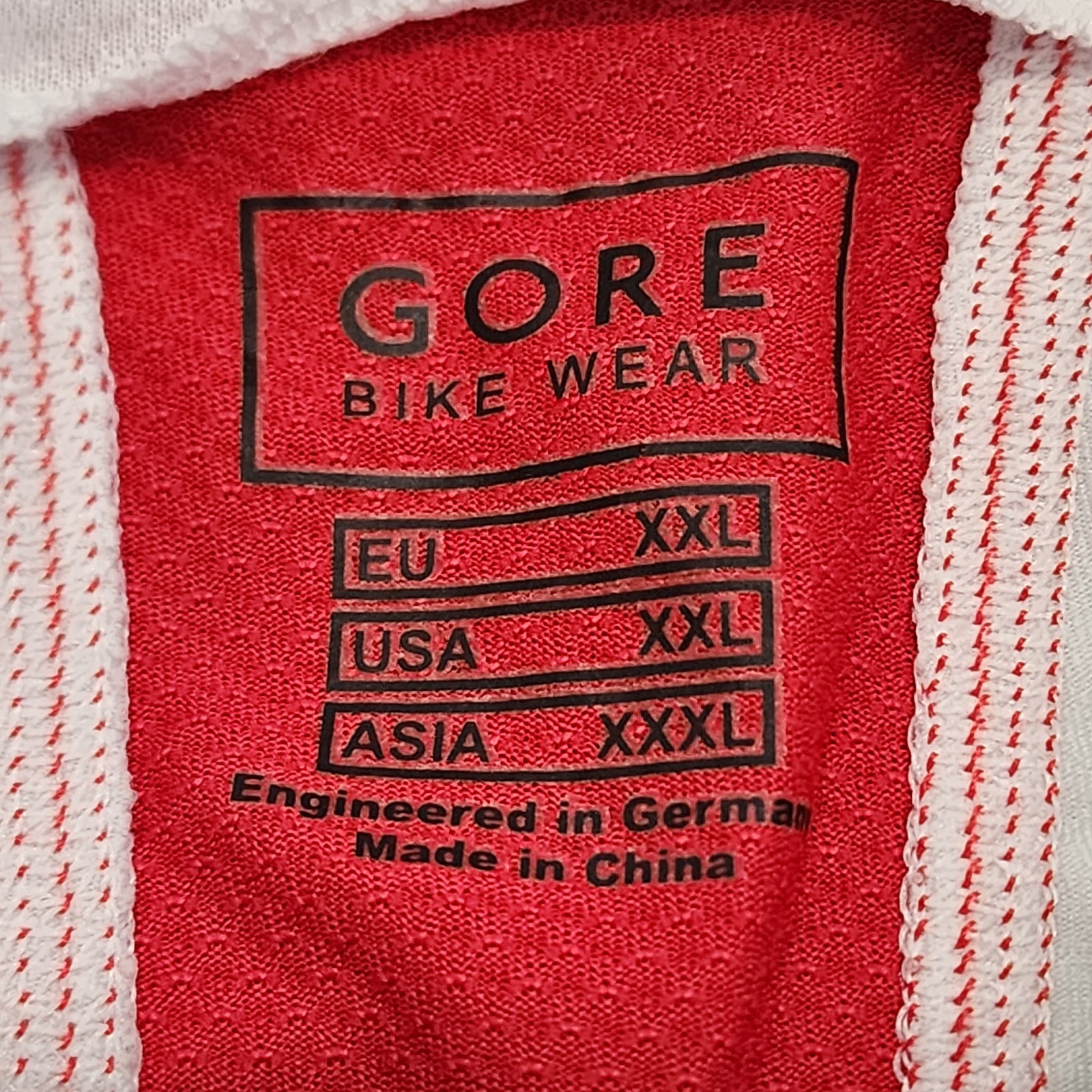 Gore Bike Wear Long Sleeve Cycling Biking Jersey Men’s Size XXL Red White Black
