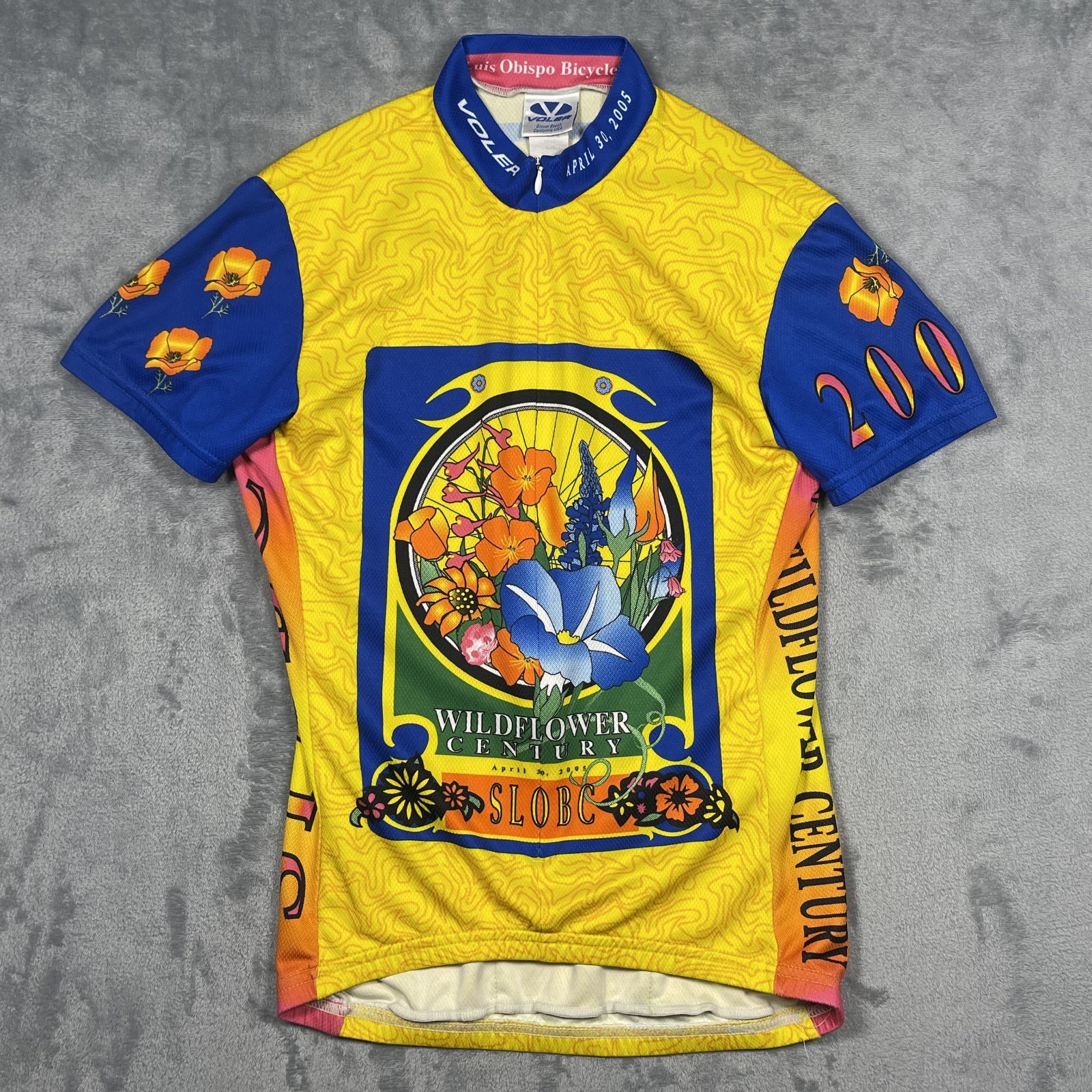 2005 Voler Wildflower Century SLOBC Cycling Jersey Women’s Small Made in USA
