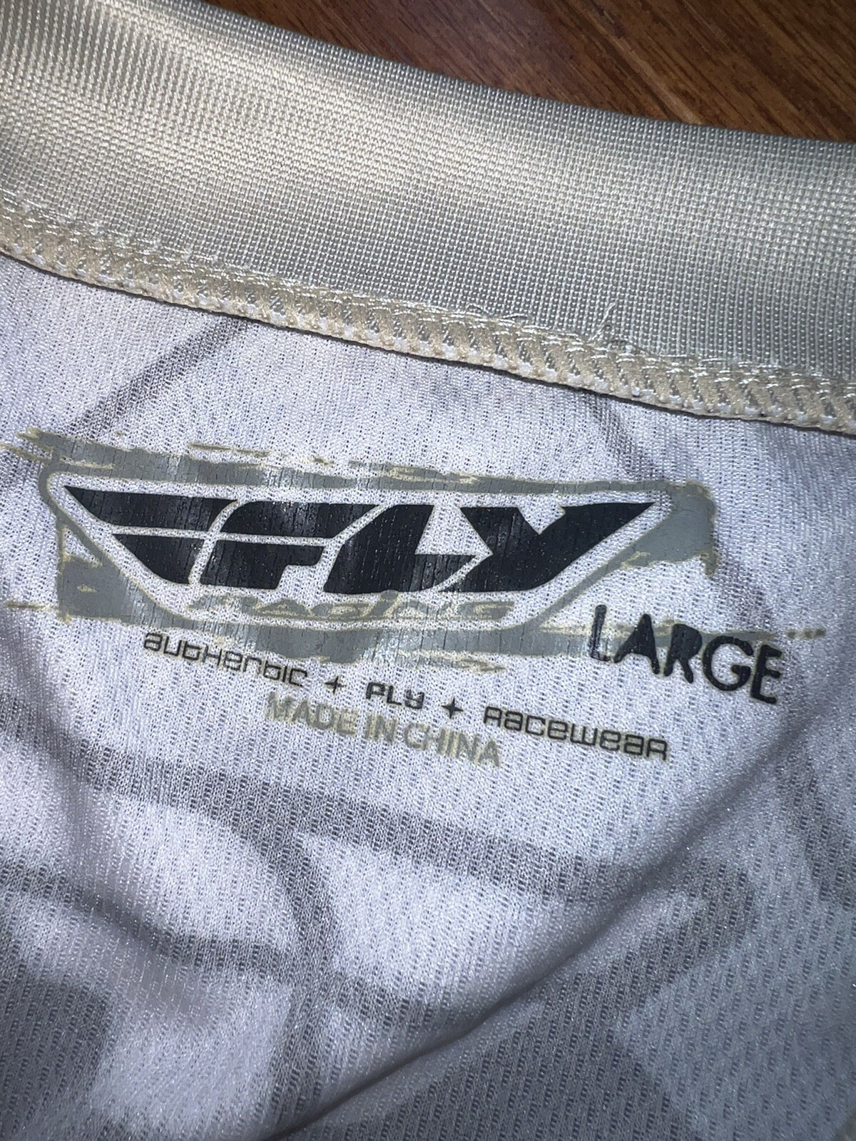 Fly Racing Sz Large Race Wear Top Black Tan White
