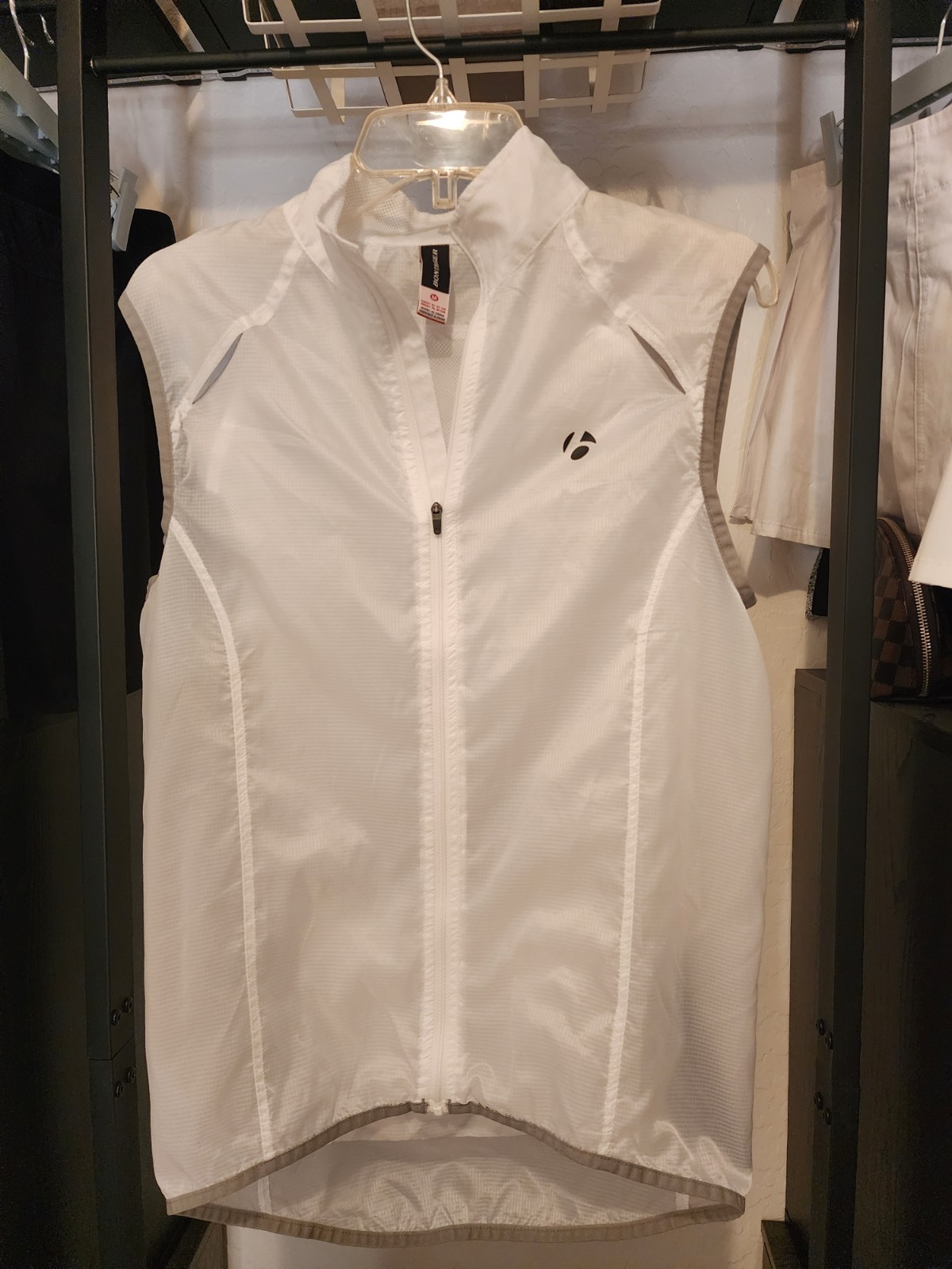 BONTRAGER Cycling Windshell Vest Full Zipp Pocket White Profila M Reflective