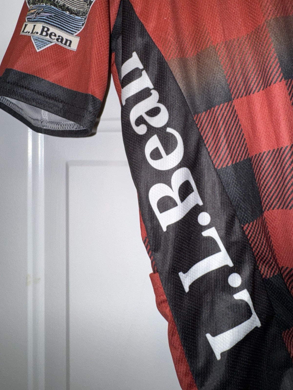 L.L.Bean 100 Years Cycling Jersey Voler USA Mens XL Club Full Zip Buffalo Plaid