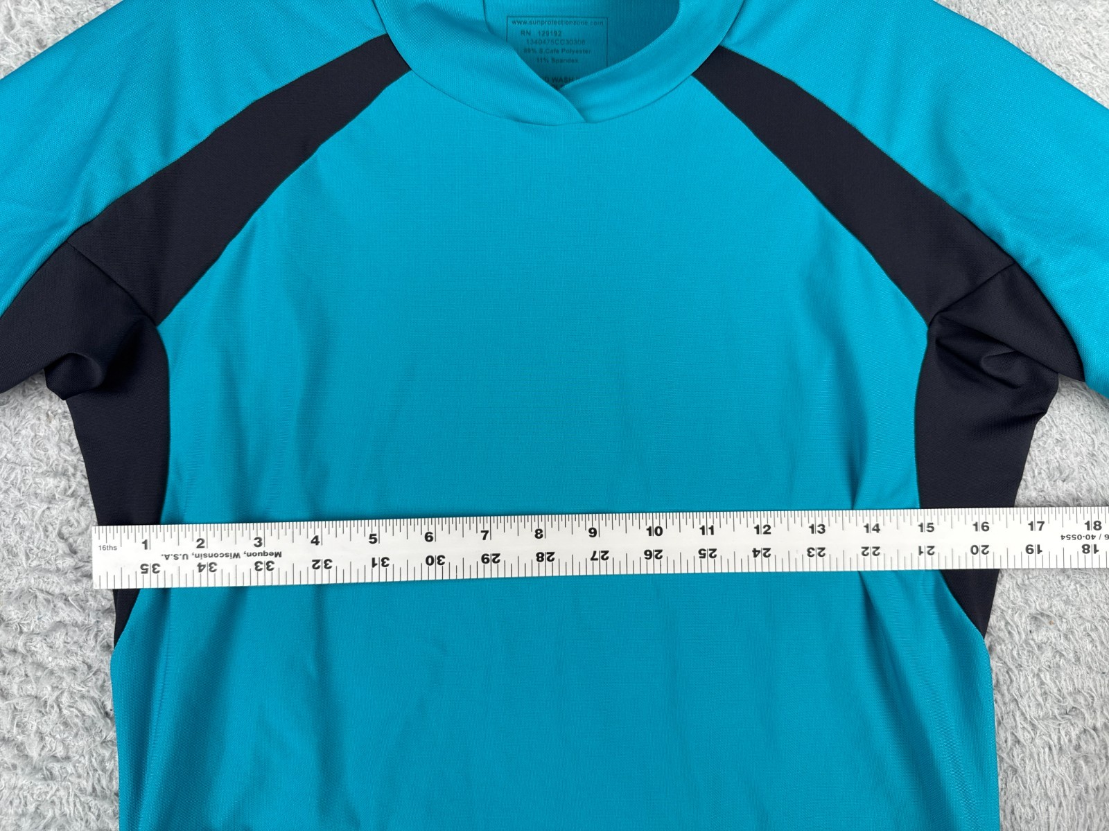 Green Beanz Cycling Jersey Womens Large Blue Black Short Sleeve UPF Polyester