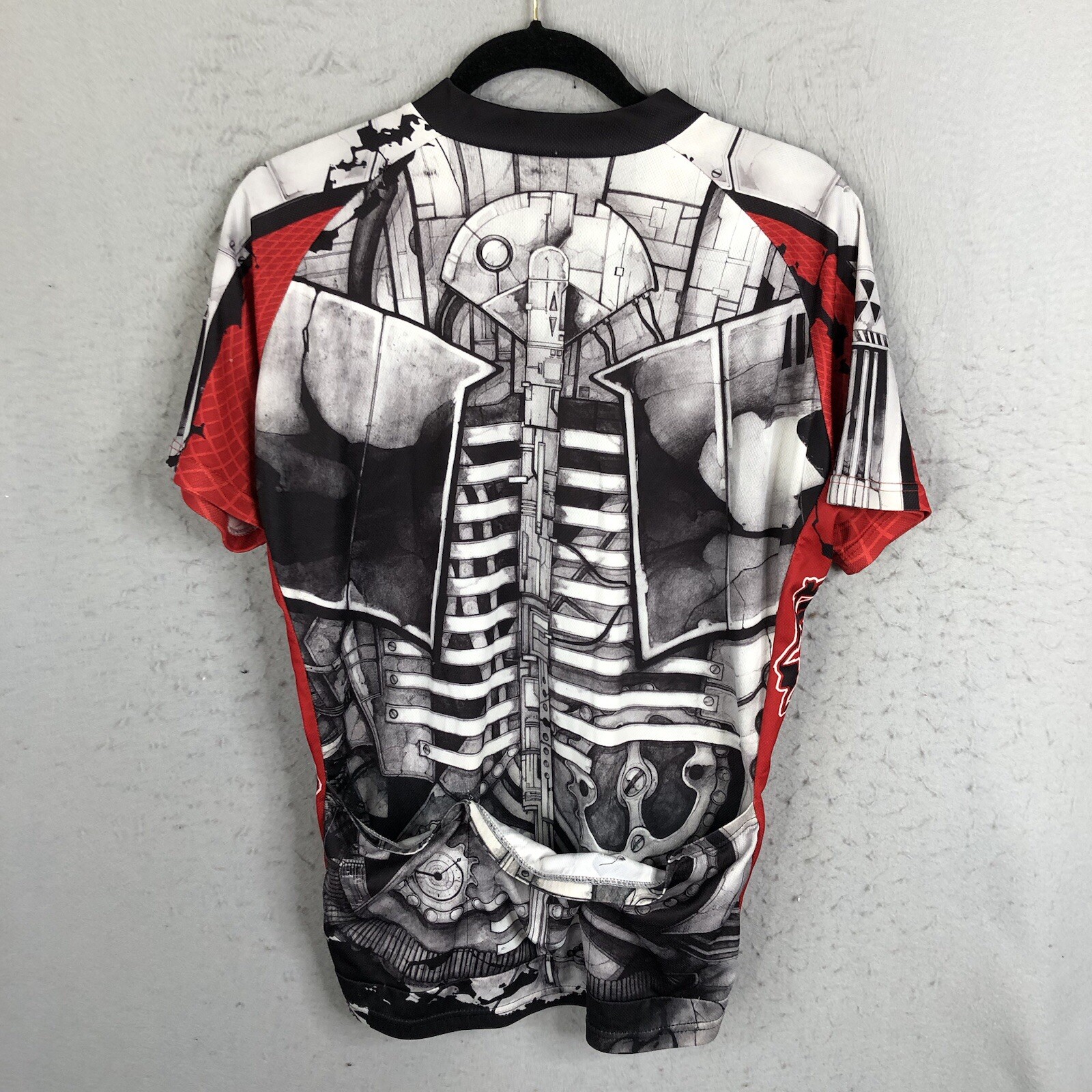 Primal Wear Cycling Jersey Mens XL Red Black Crankin Stein Abstract Performance