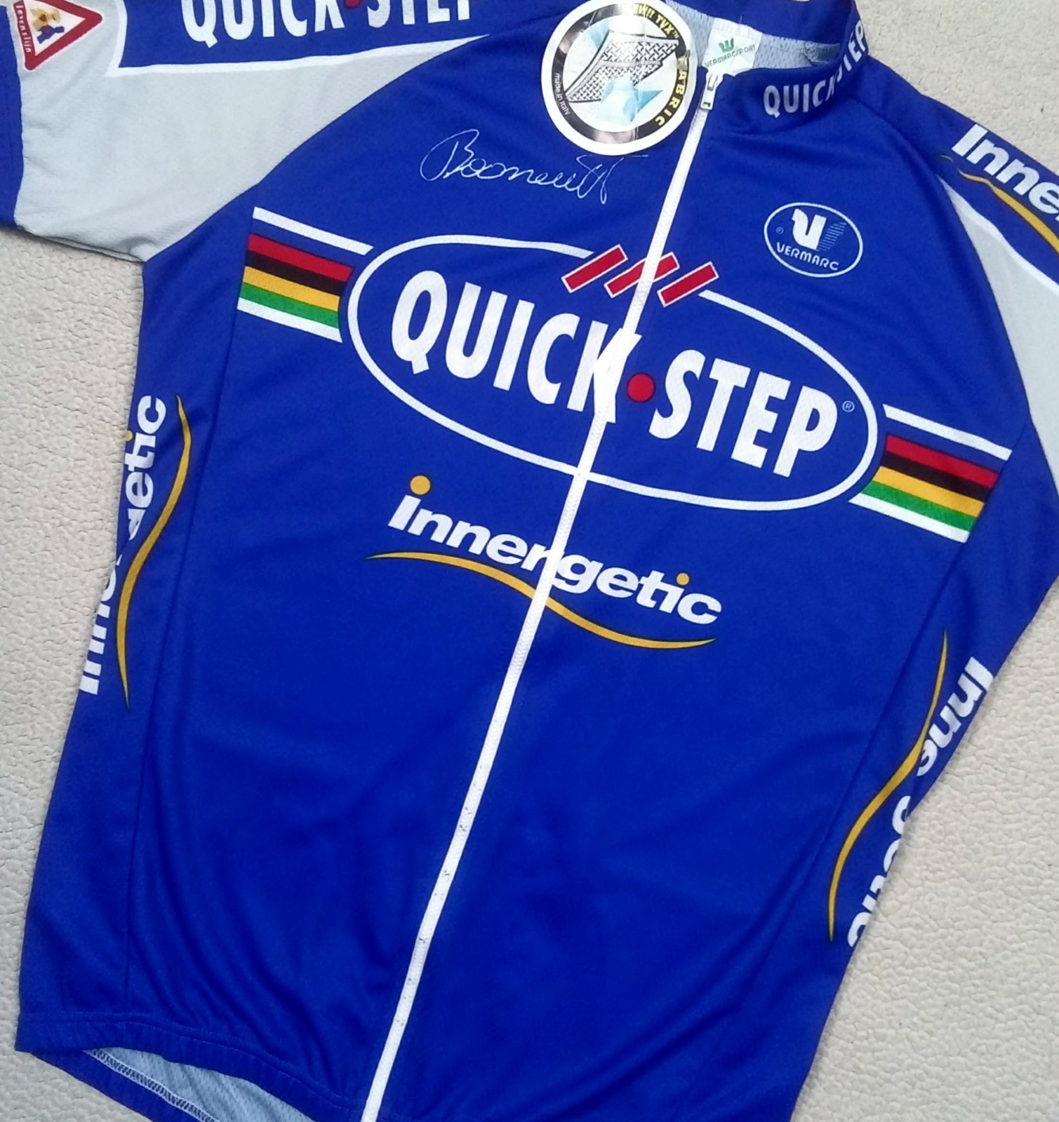 DEADSTOCK 2006 Quick Step Tom Boonen Special Ed. Jersey Signature Print Size XXL