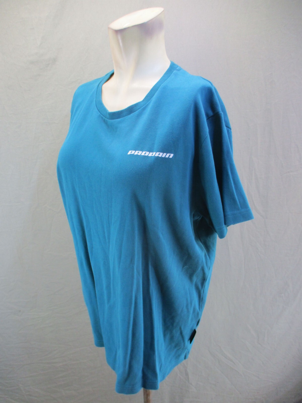 PROPAIN Size L Womens Blue 100% Cotton Round Neck Short Sleeve Cycling Top 029