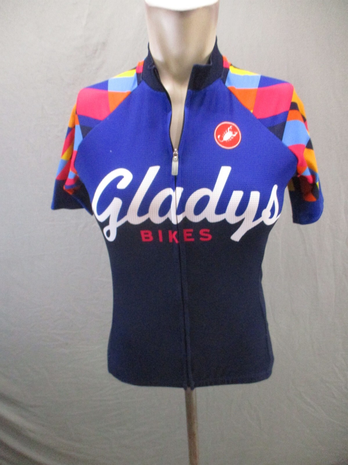 CASTELLI Size S Womens Full Zip Elastic Waist Short Sleeve Cycling Jersey 521