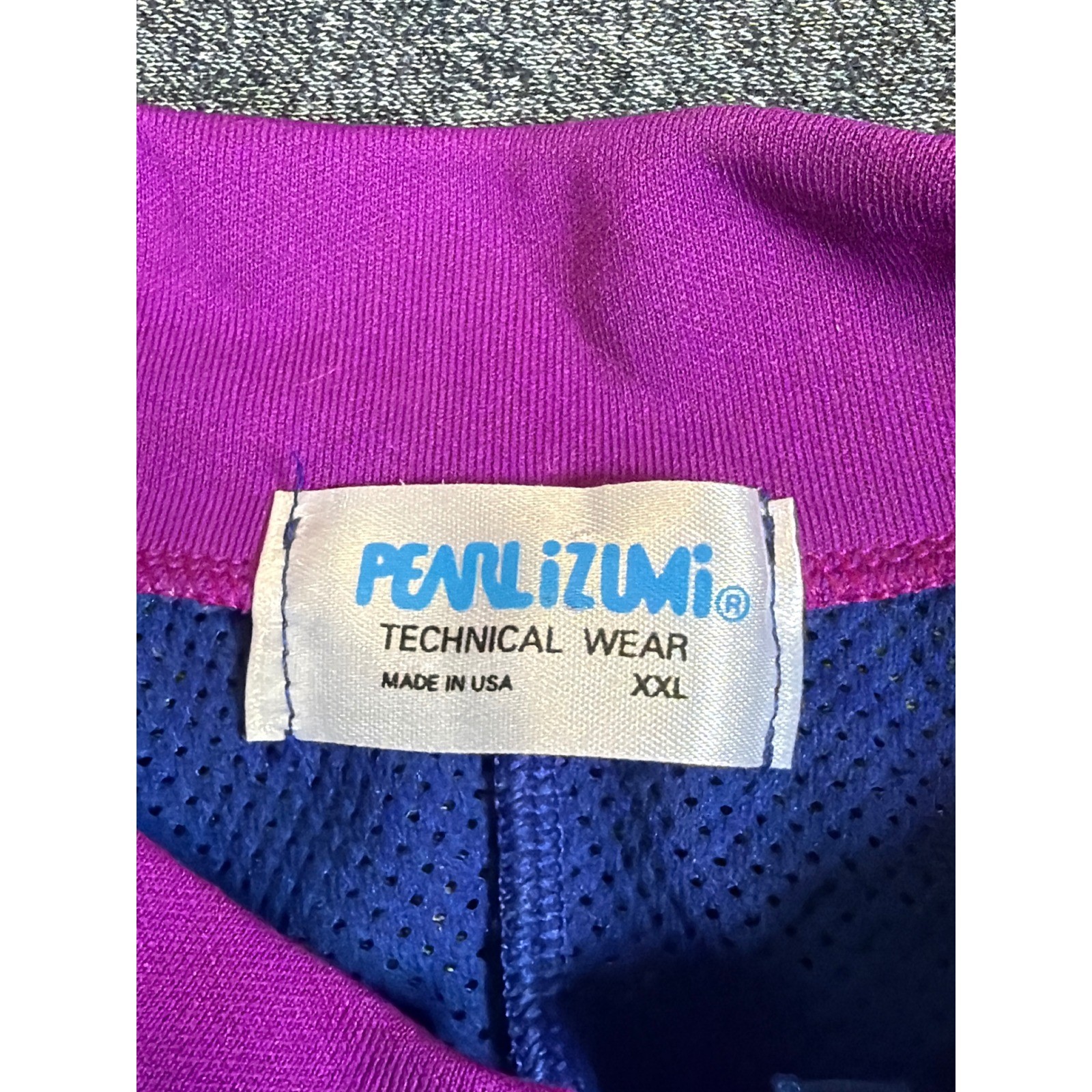 Pearl Izumi Aloft Cycling Jersey Mens XXL Blue Purple Full Zip Mesh Bike Shirt