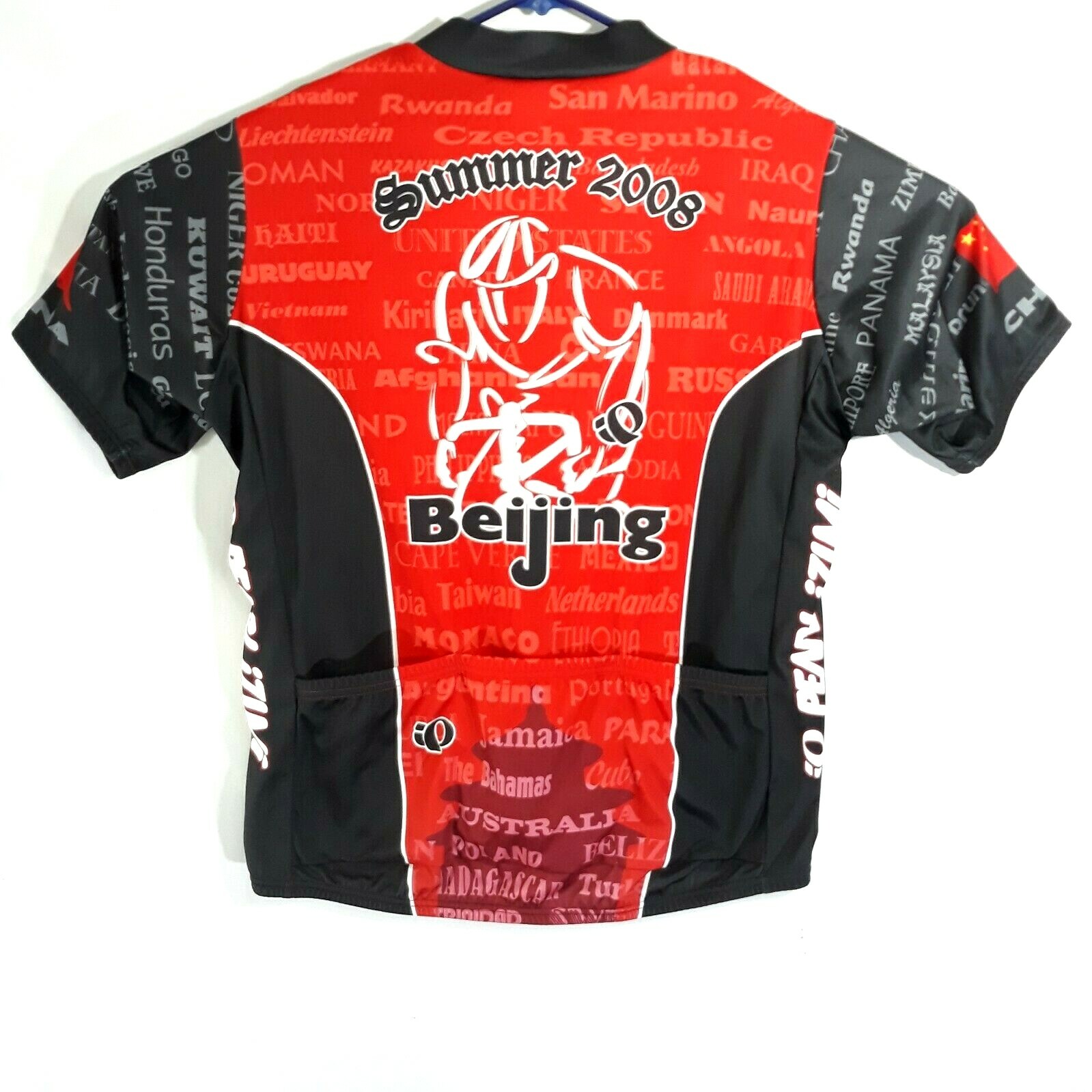 Cycling Jersey Beijing China 2008 Summer Olympics Pearl Izumi Men XL Red