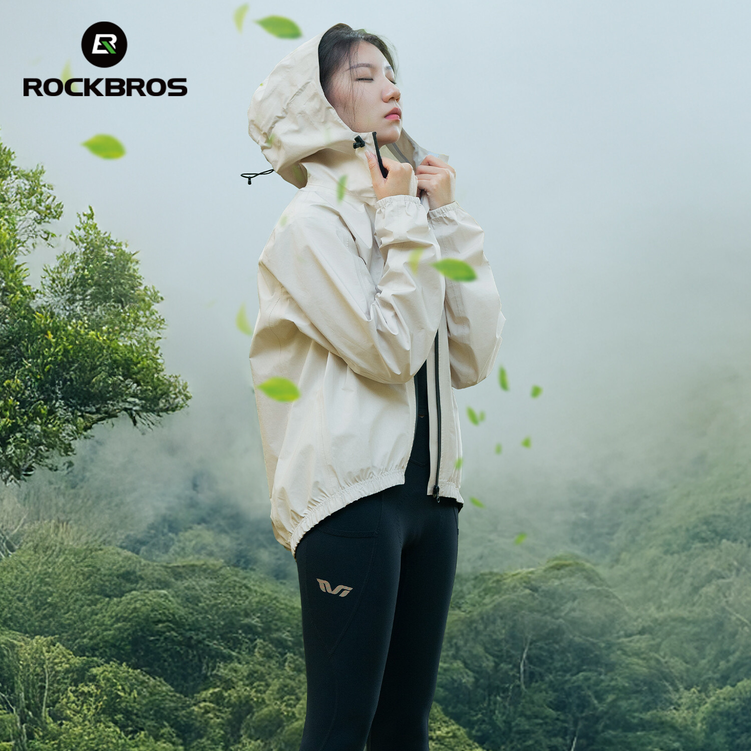 ROCKBROS Rain Jacket Raincoat Windbreaker Cycling Hiking Running Gear Waterproof